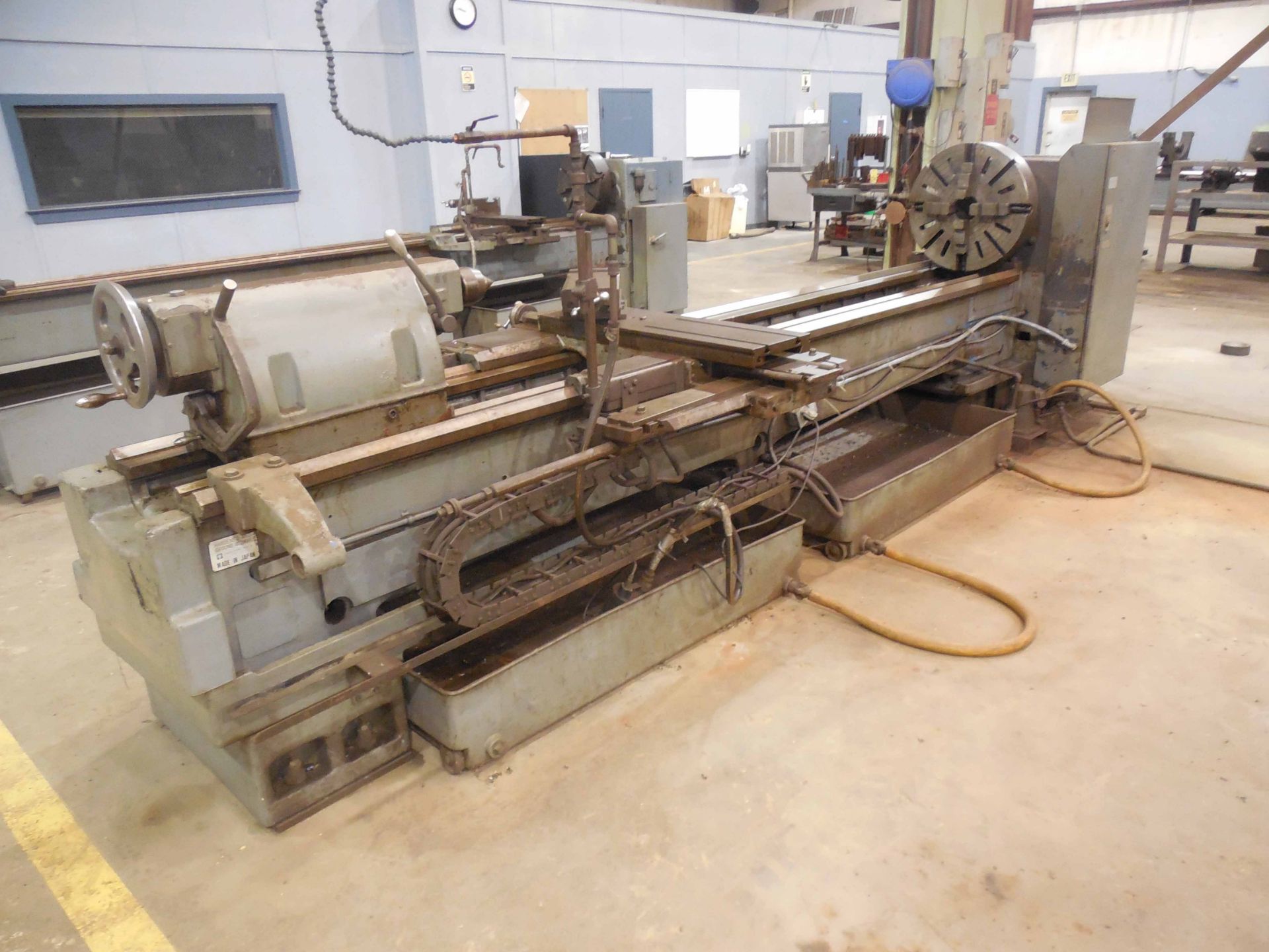 GAP BED ENGINE LATHE, MAZAK, 24" X 120", H.D., 35" sw. in gap, 14.5" sw. over crosslide, 4.15" spdl. - Image 4 of 4