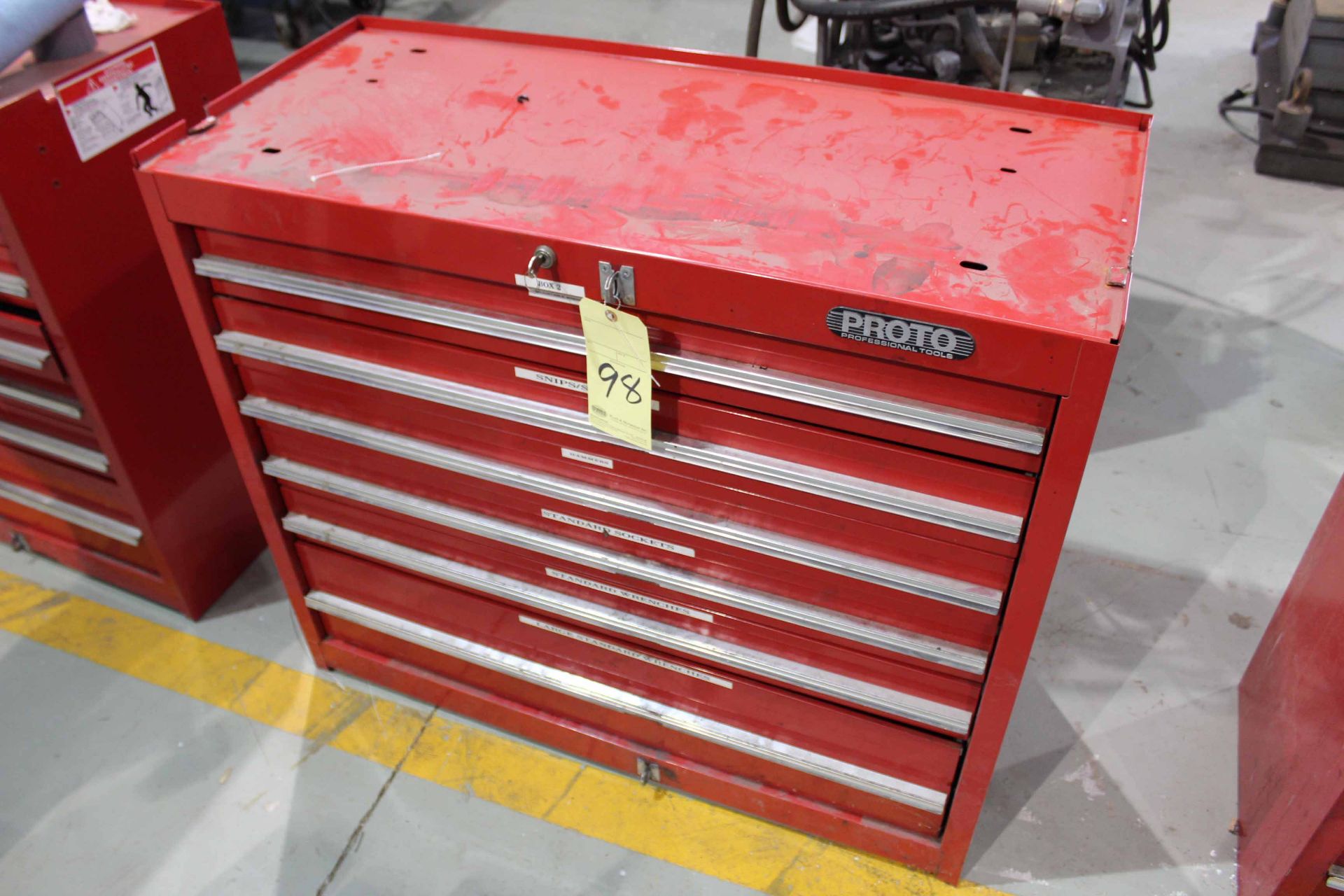 PROFESSIONAL TOOLBOX, PROTO, 6-drawer, w/contents
