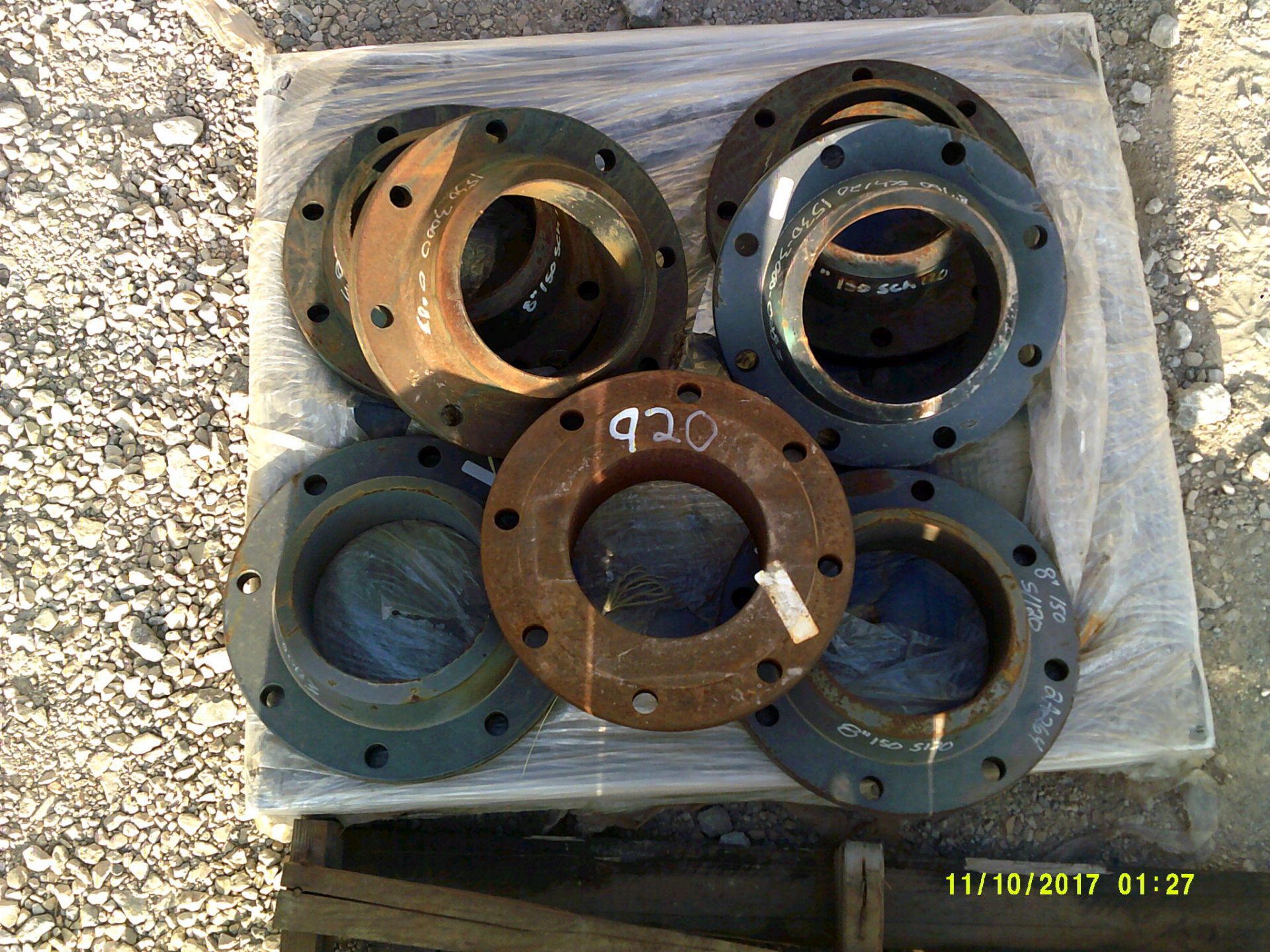 LOT CONSISTING OF: (APPROX. 7) FLANGE WELD NECKS,RF,8"-150#,S120,SA-105,ASME B16.5 (NO LOADING