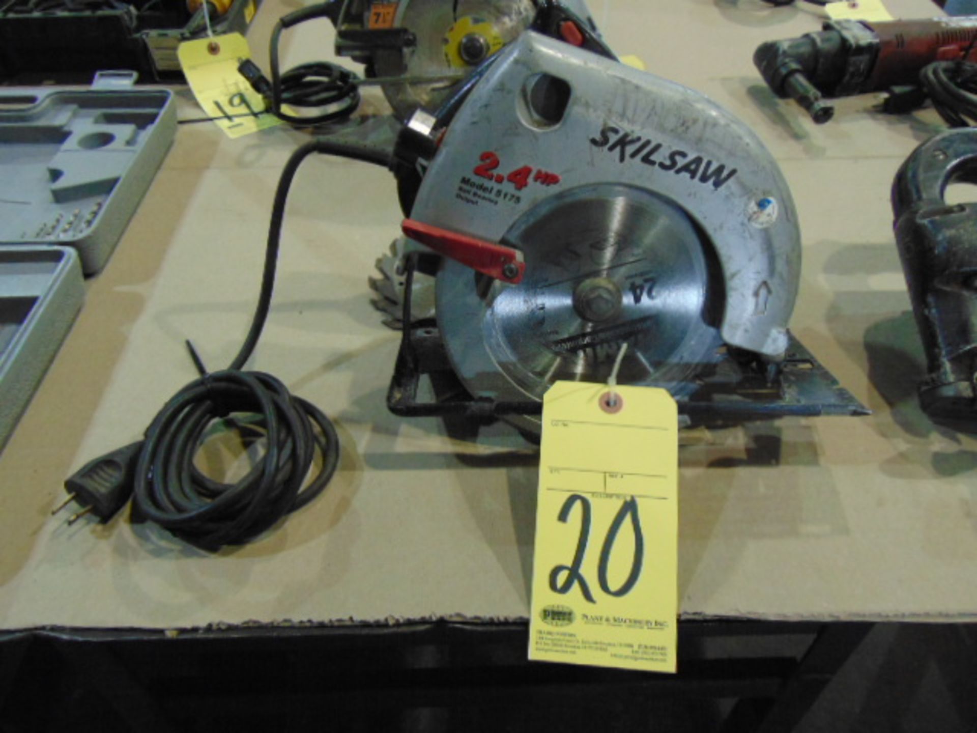 CIRCULAR SAW, SKILSAW 7-1/4" MDL. 5175, 2.4 HP motor