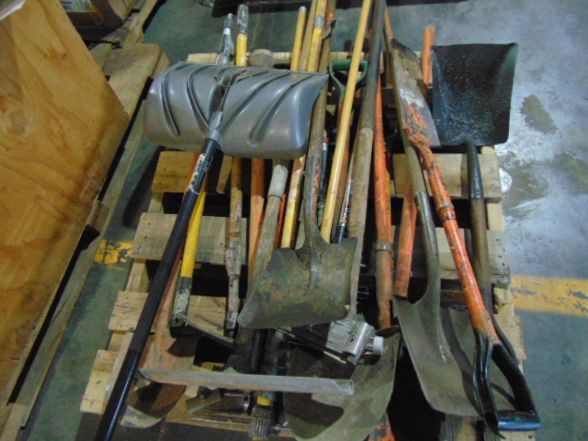 LOT CONSISTING OF: shovels, hardware & misc. (on eight skids) - Image 2 of 9