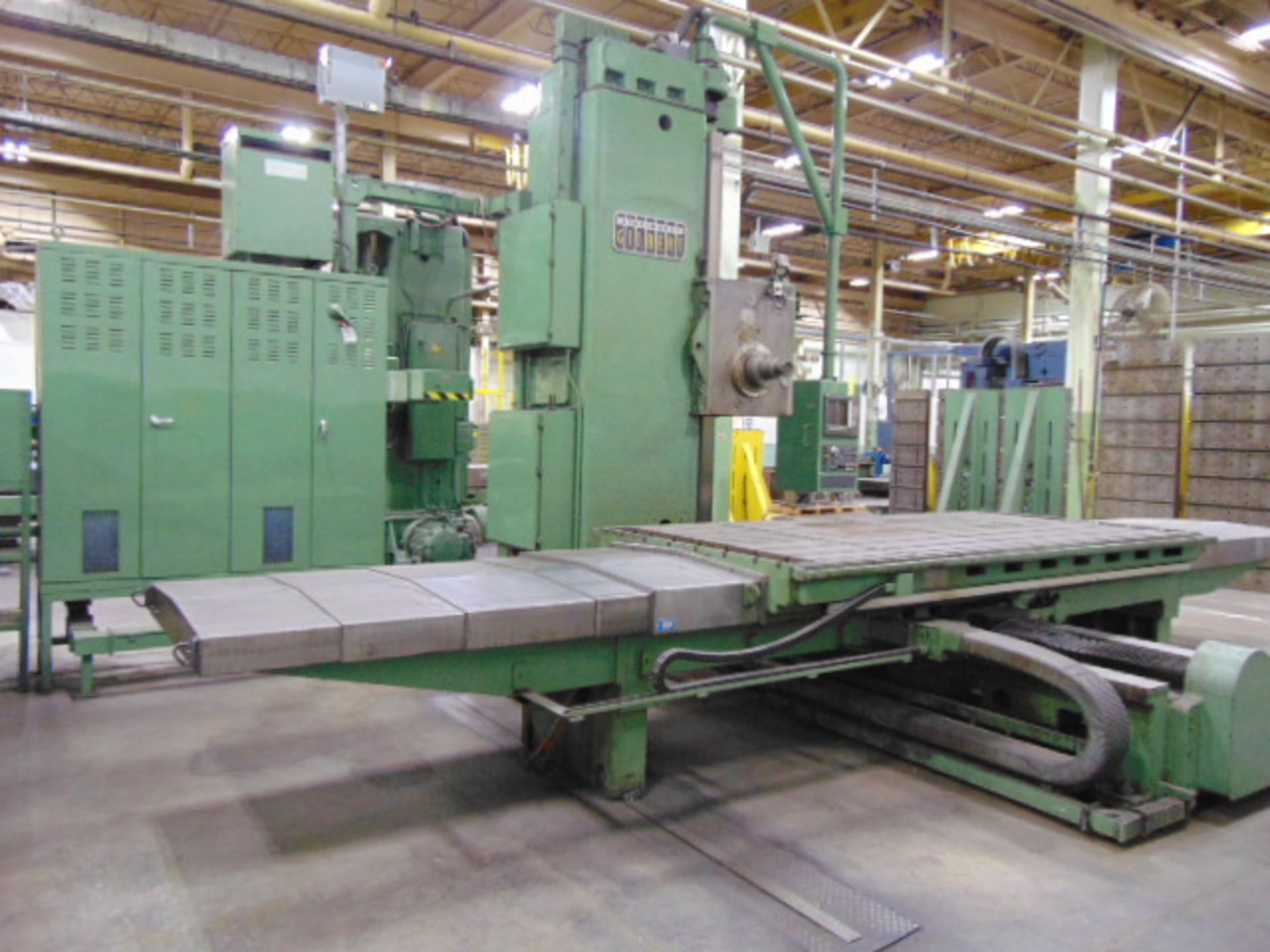 CINCINNATI GILBERT CNC TABLE TYPE HORIZONTAL BORING MILL, 5", MDL. J, Mitsubishi CNC control, 60" - Image 2 of 9