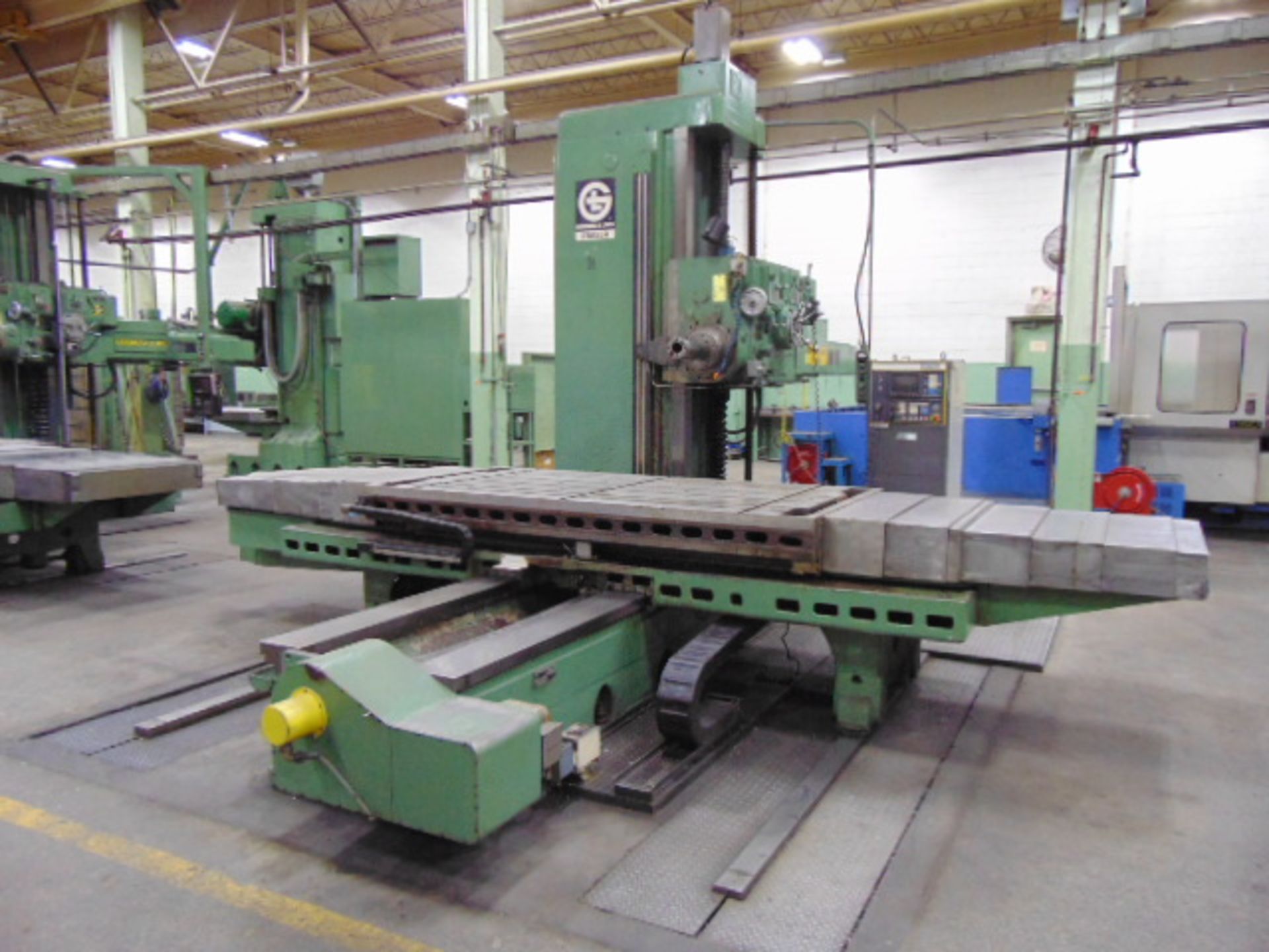 GIDDINGS & LEWIS FRASER CNC TABLE TYPE HORIZONTAL BORING MILL, 5", MDL. 70A-DP5-T, Fanuc OM CNC