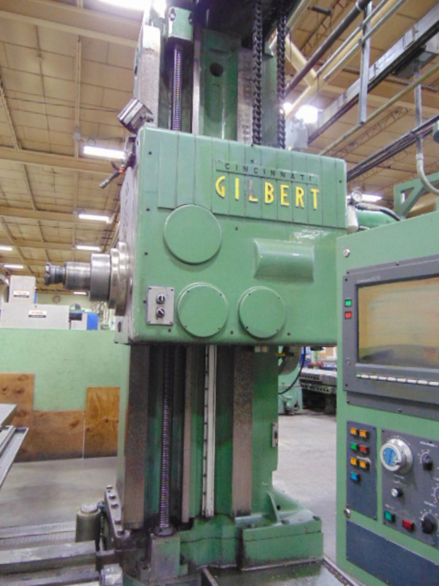 CINCINNATI GILBERT CNC TABLE TYPE HORIZONTAL BORING MILL, 5", MDL. J, Mitsubishi CNC control, 60" - Image 6 of 9