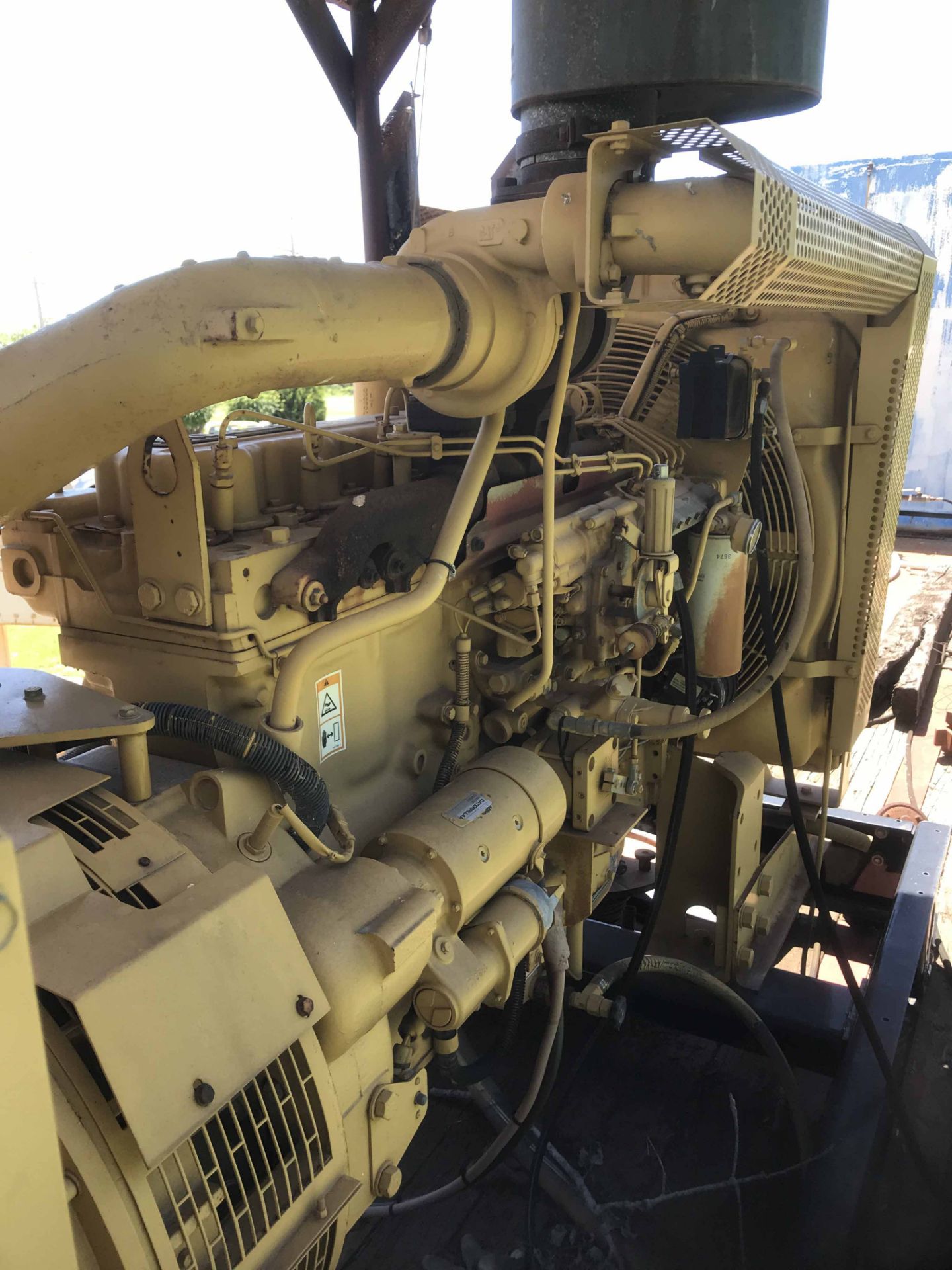 CATERPILLAR GENERATOR SET, 225 KVA, mounted on 53' trailer, Mdl. 3306 engine 397 HP, 2,000 RPM - Image 4 of 11