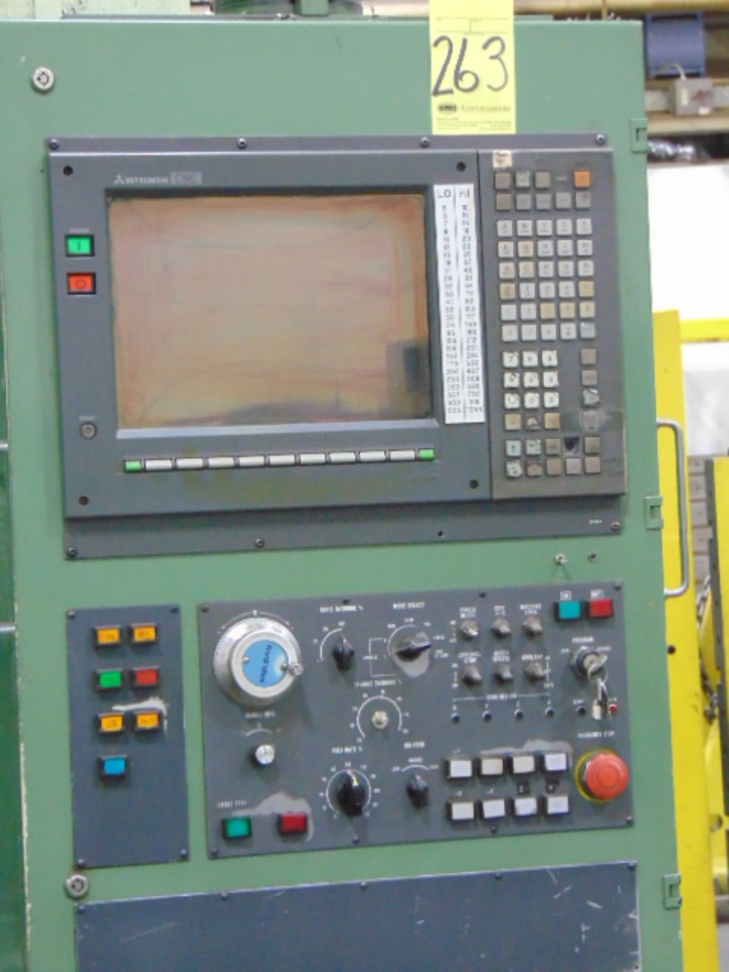 CINCINNATI GILBERT CNC TABLE TYPE HORIZONTAL BORING MILL, 5", MDL. J, Mitsubishi CNC control, 60" - Image 4 of 9