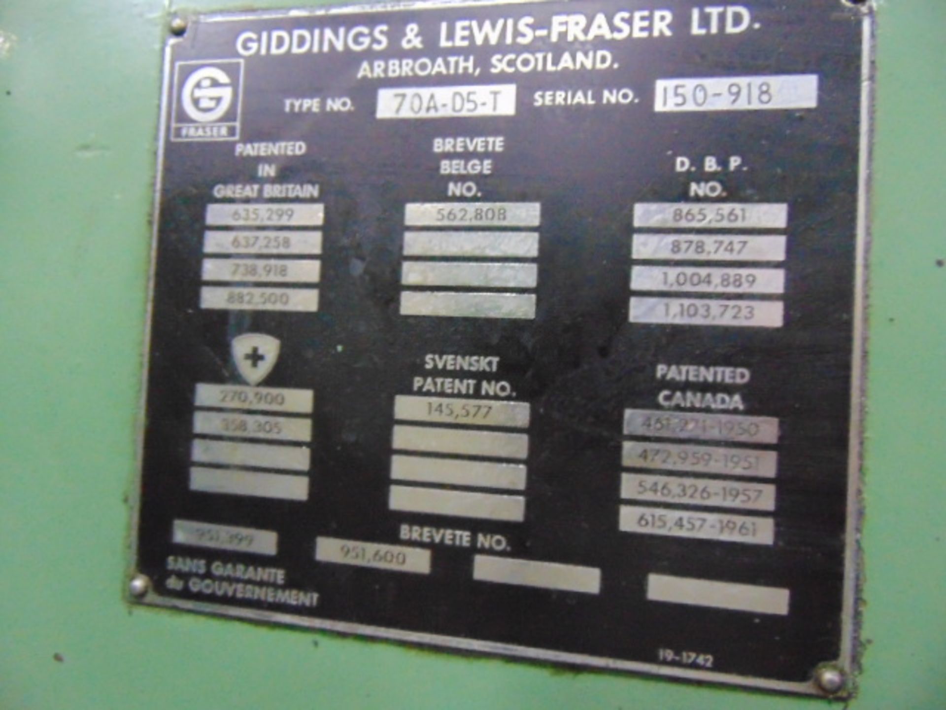 GIDDINGS & LEWIS FRASER CNC TABLE TYPE HORIZONTAL BORING MILL, 5", MDL. 70A-DP5-T, Fanuc OM CNC - Image 14 of 15