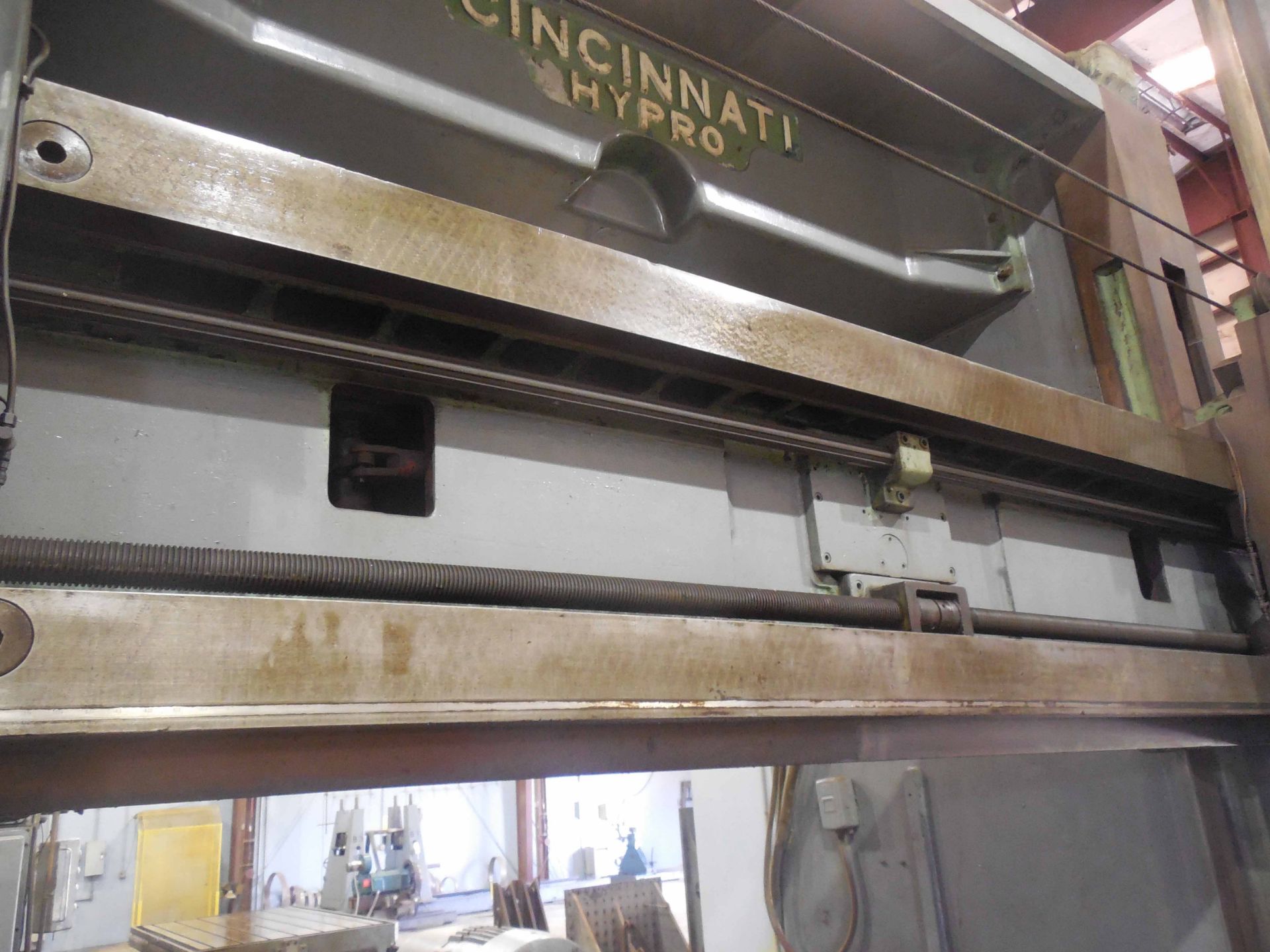 CINCINNATI 120" "HYPRO" DOUBLE COLUMN VERTICAL BORING MILL, 108-1/2" tbl., approx. 128" sw. to - Image 2 of 7