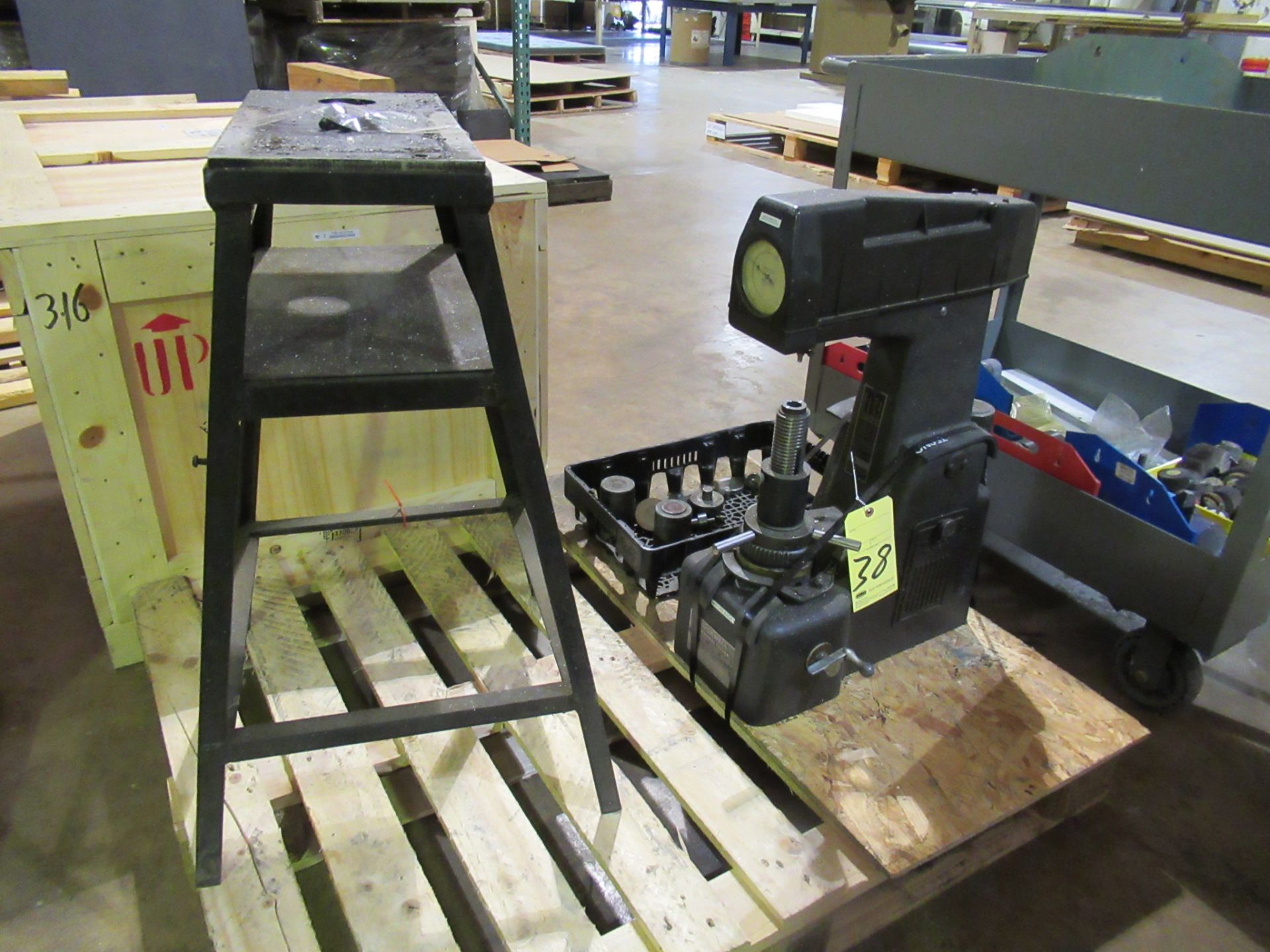 HARDNESS TESTER, ROCKWELL MDL. 3JR, w/stand & accessories, Tester No. 3JR841 (Location C: Moore