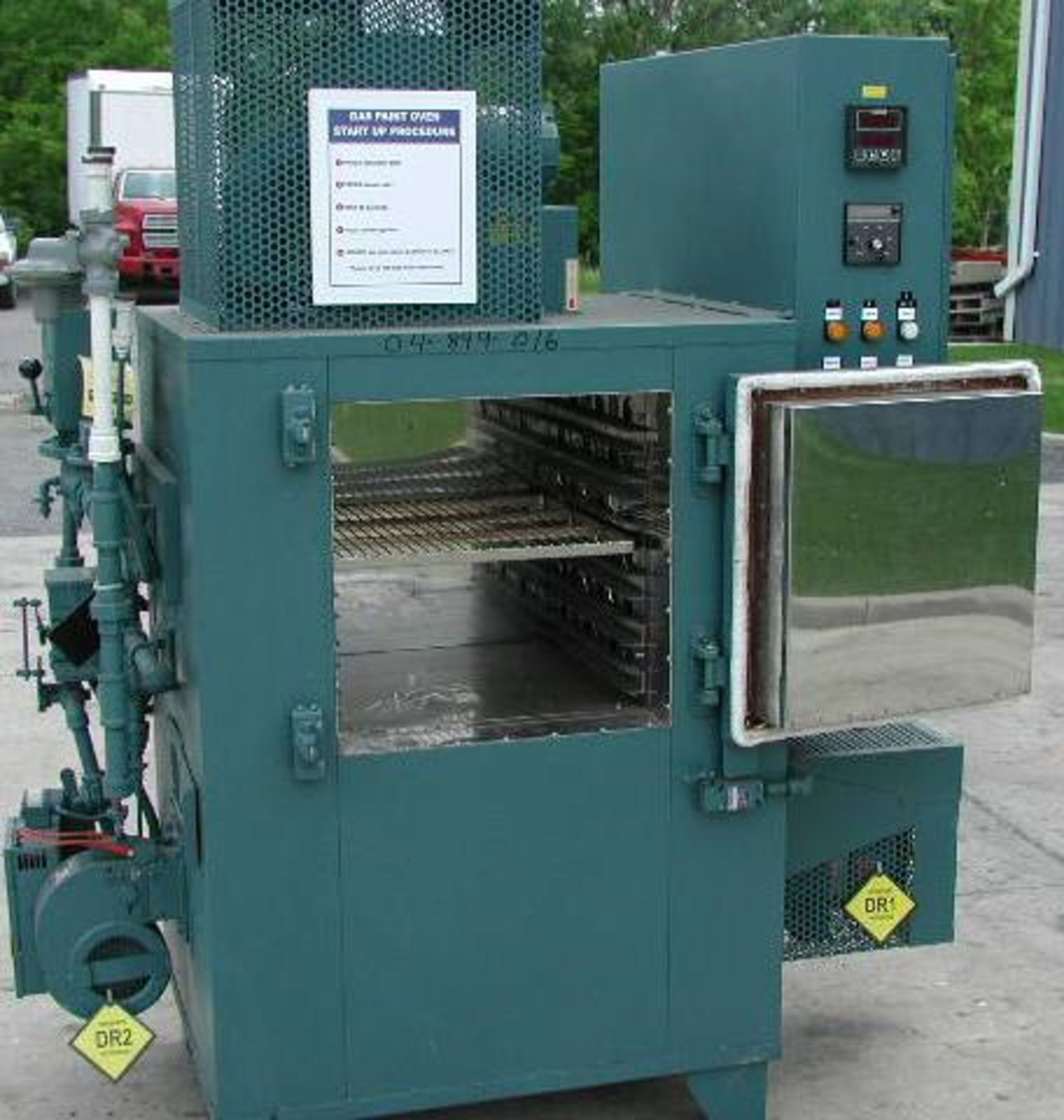 CABINET OVEN, GRIEVE, 20" w X 20" H X 20" l, 500 deg. F. max temp., gas fired, solvent rated, - Image 5 of 8