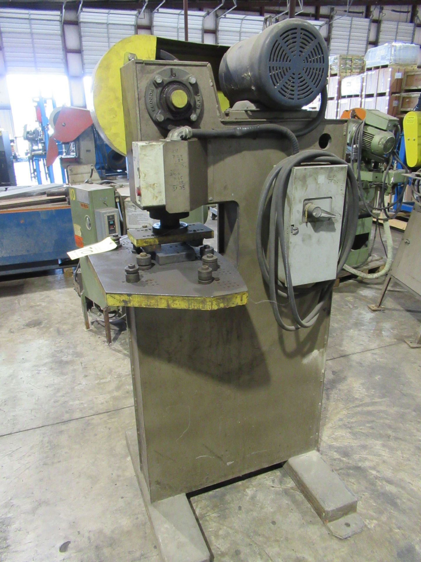 OBI PUNCH PRESS, CUSTOM, Leeson 3 HP motor, S/N N.A. (Location D: Specialized Manufacturing, 8101 - Image 2 of 3