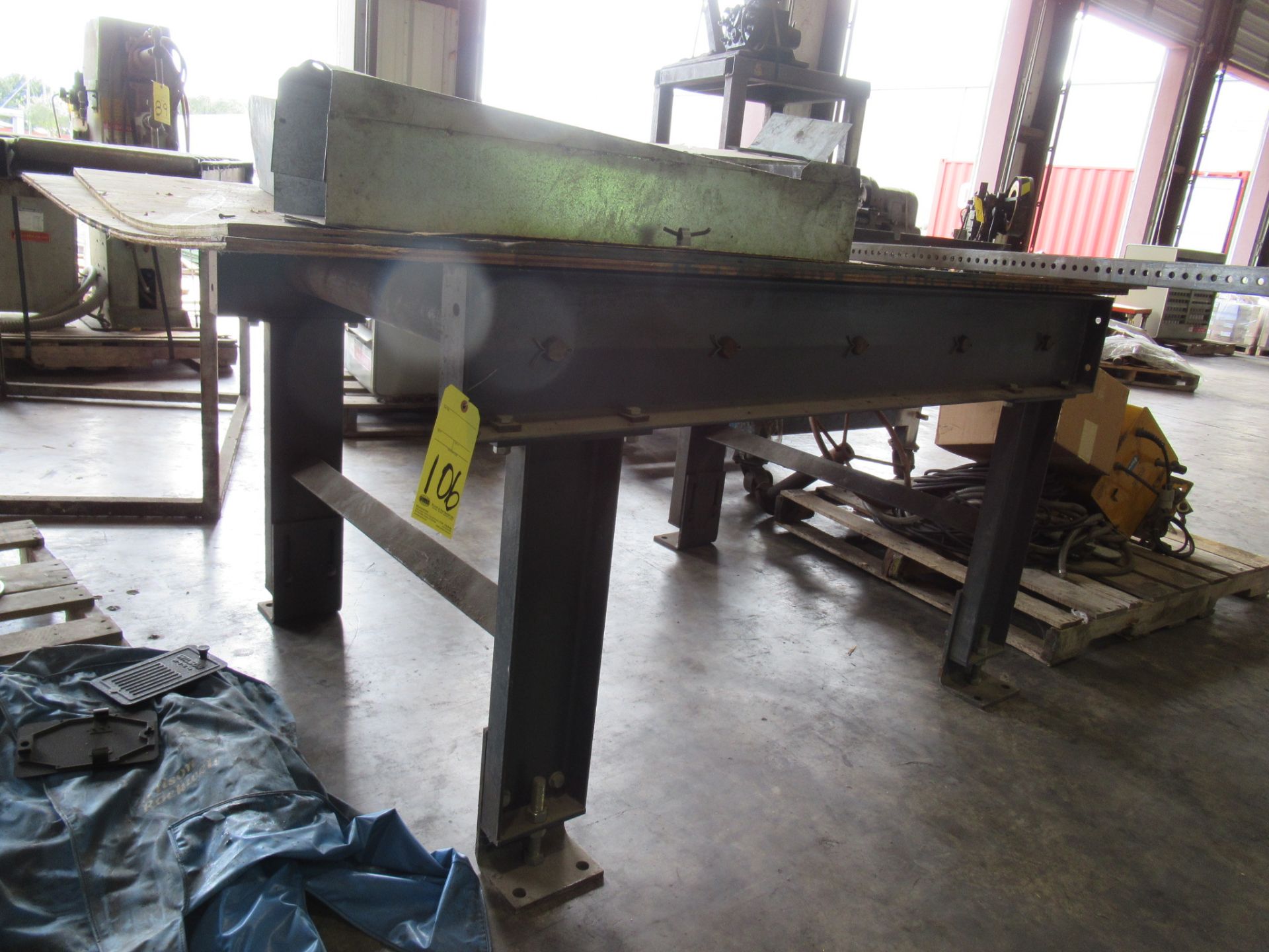 LOT OF ROLLER CONVEYORS (2), (1) pair of 36" dia. pair & (1) sgl. approx. 36" (Location D: