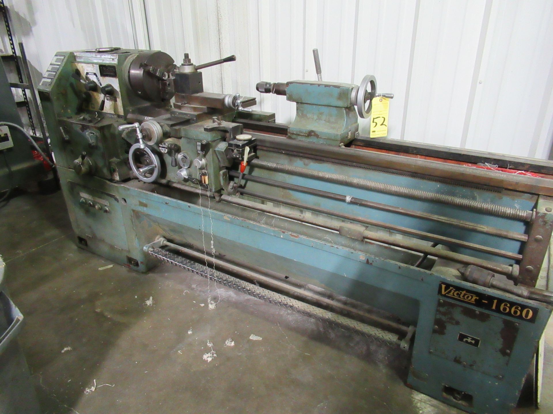 ENGINE LATHE, VICTOR 16" X 60" MDL. 1660, 10" dia. 3-jaw chuck, spds: 65-1200 RPM, 2" spdl. bore, - Image 4 of 4