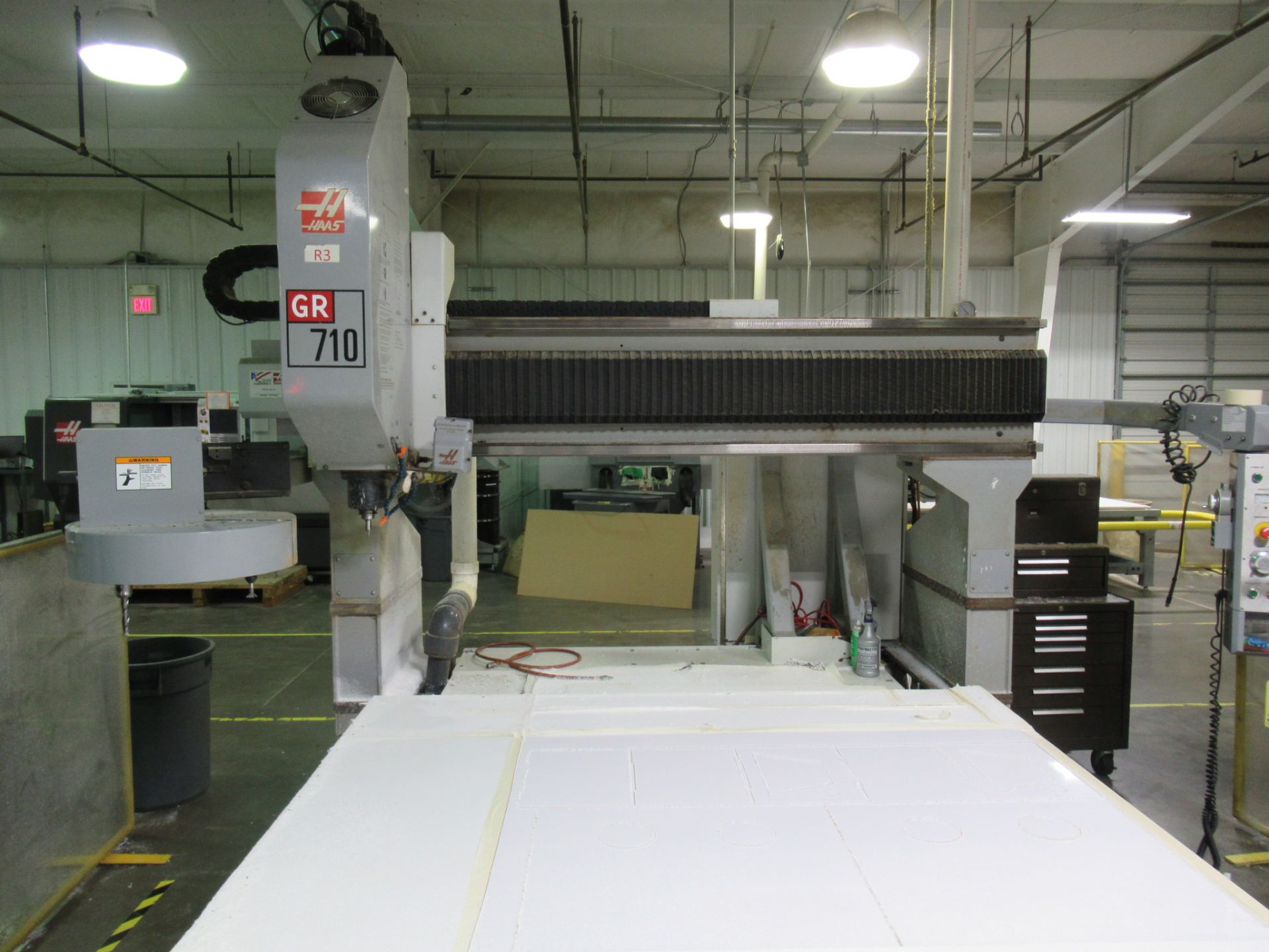CNC GANTRY MACHINING CENTER, HAAS GR-710, New in 2006, 84” x 120” vacuum table, Travels: 121”-X, - Image 2 of 4