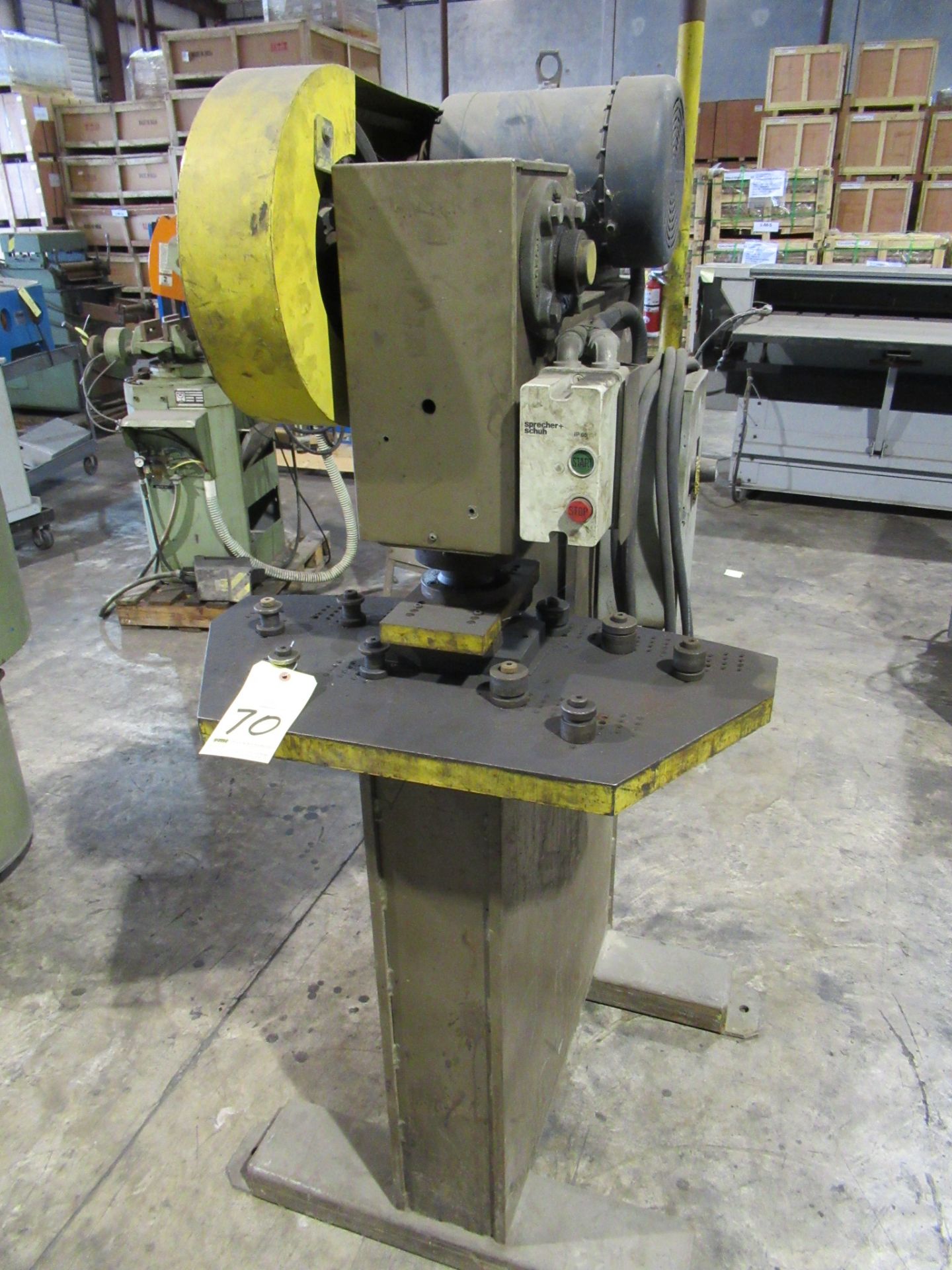 OBI PUNCH PRESS, CUSTOM, Leeson 3 HP motor, S/N N.A. (Location D: Specialized Manufacturing, 8101