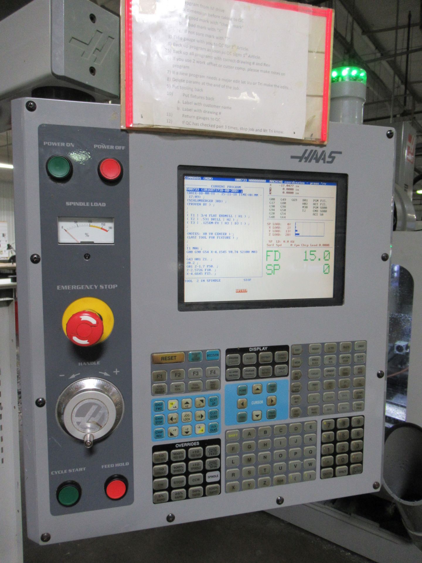 CNC TOOLROOM LATHE, HAAS MDL. TM2, new 2006, Haas CNC control, 57.75" x 10.75" table, 40" X-axis - Image 2 of 4