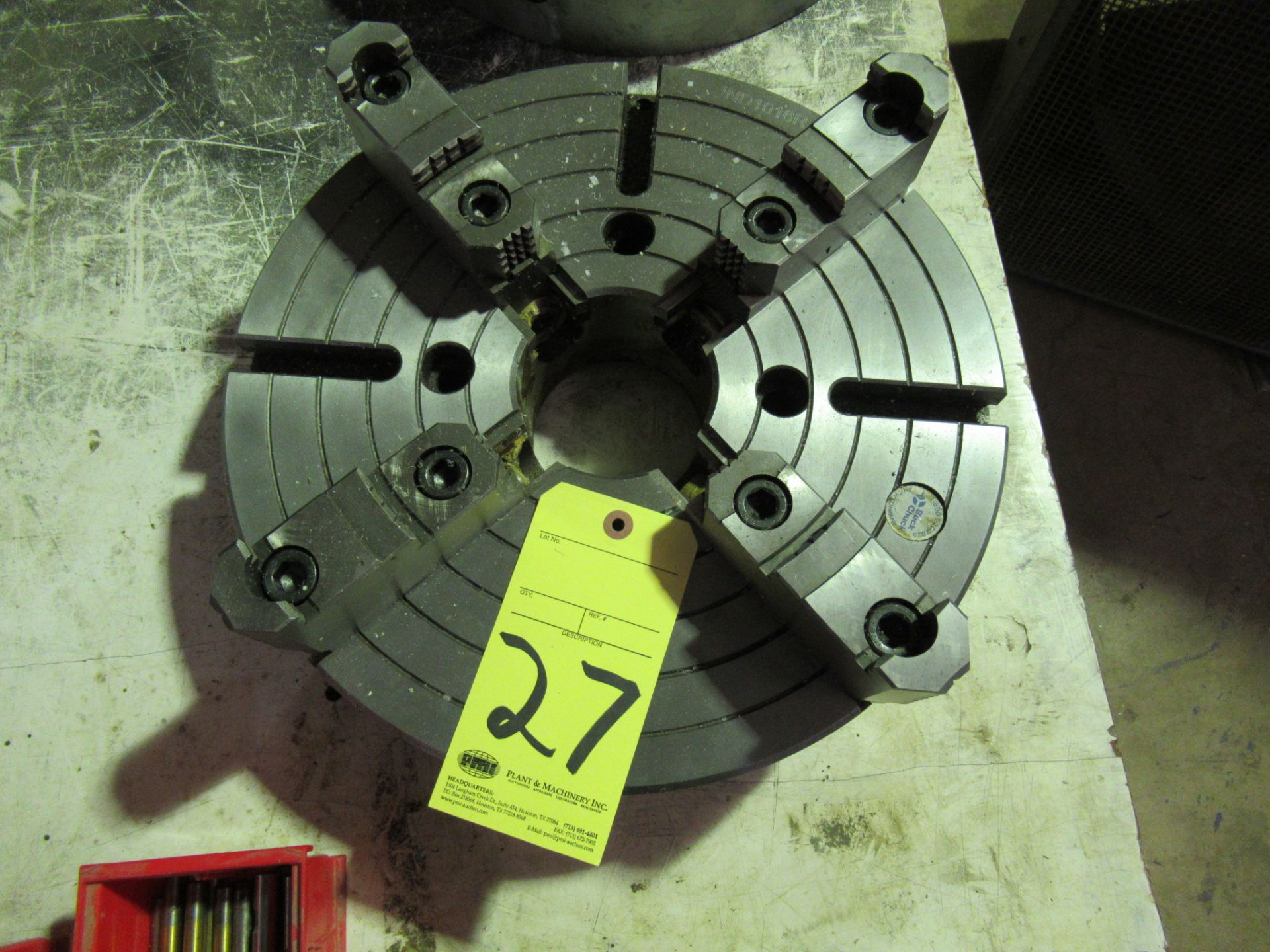 CHUCK, BUCK 15-3/4" MDL. IND1016R, 3-3/4" bore, steel fabrication, 2 pc. jaws (Location C: Moore