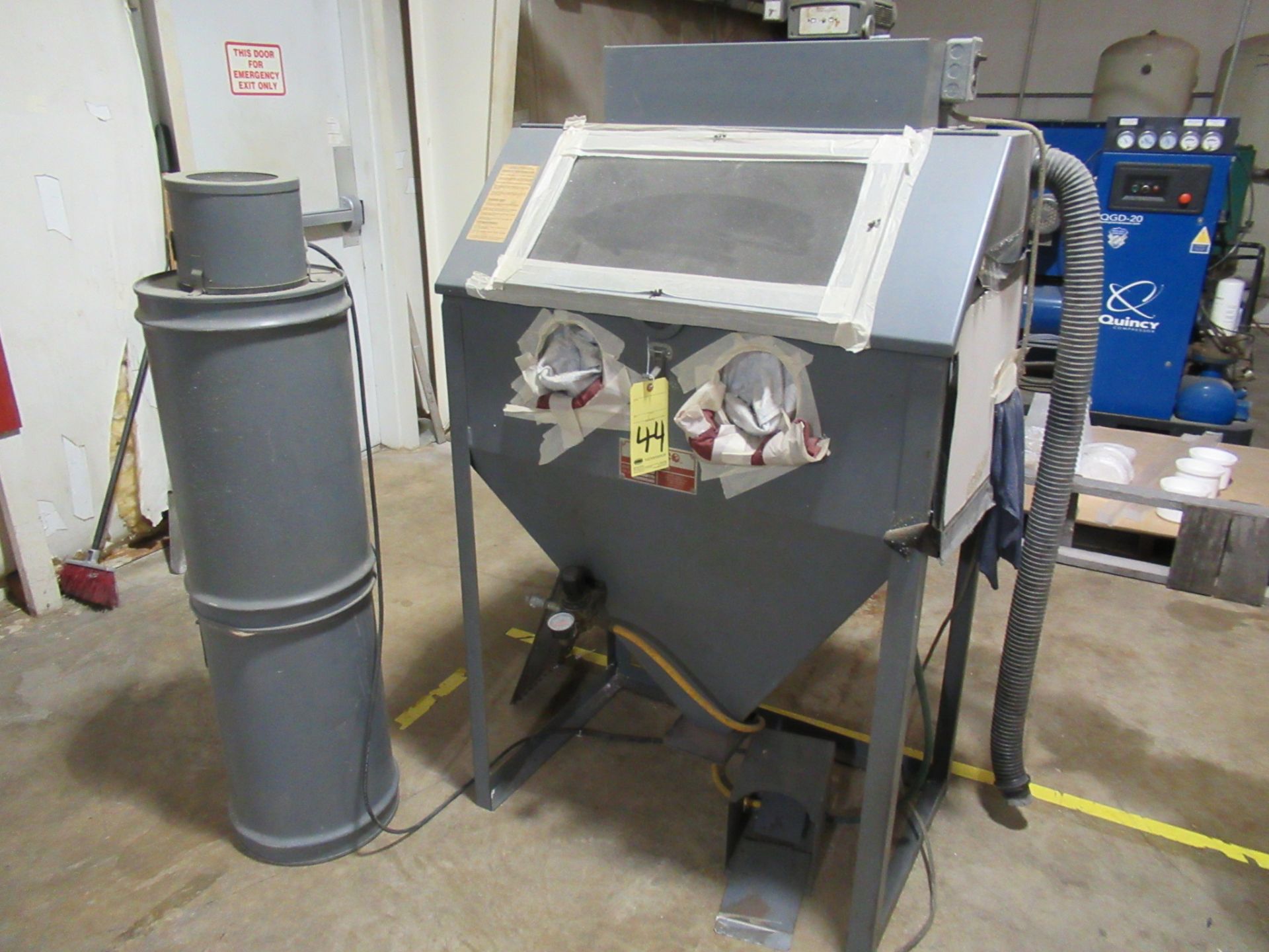 BLAST CABINET, TRINCO 36" MDL. 36/BP, dust collection system, S/N 54754-1 (Location C: Moore