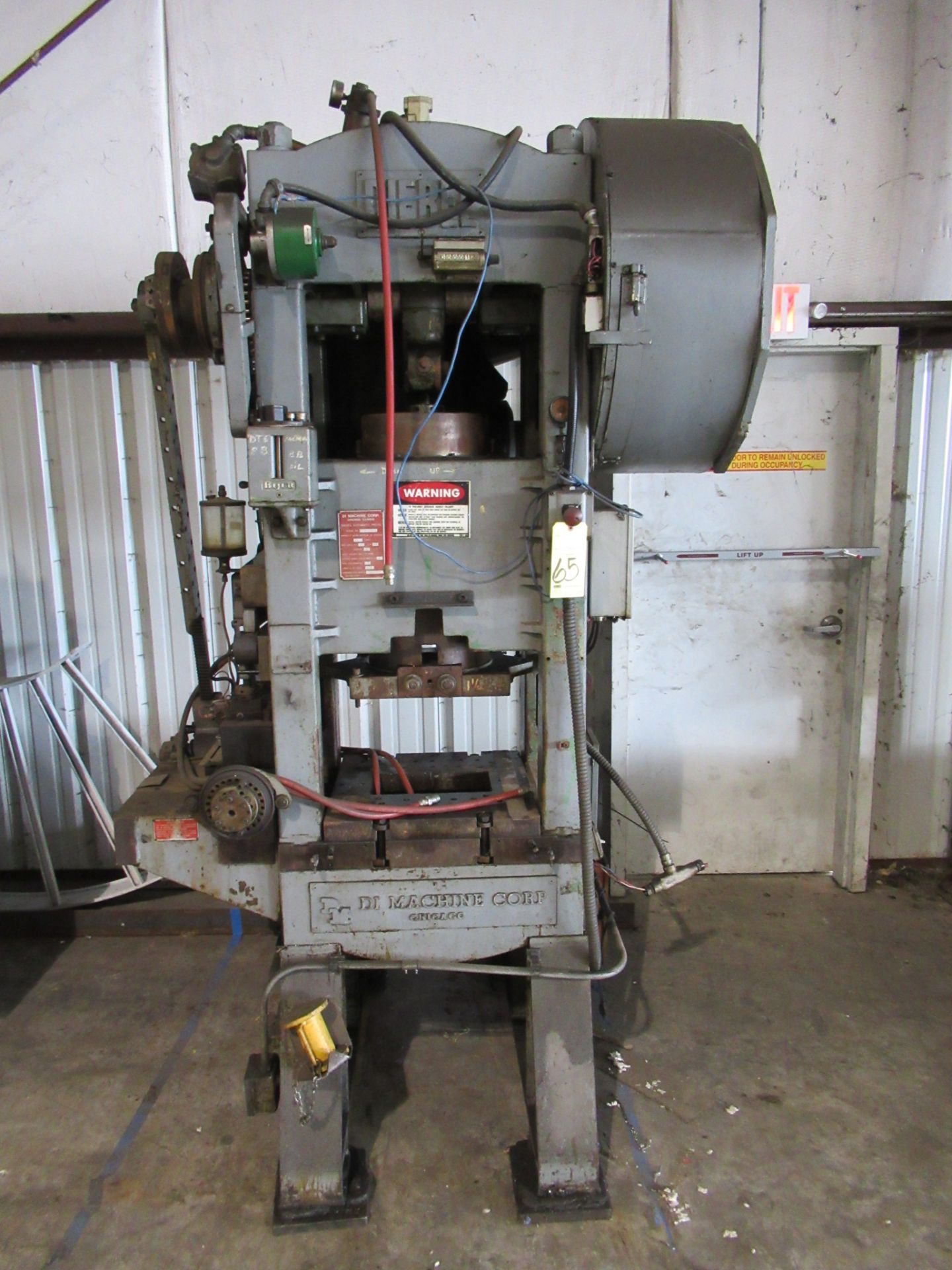 AUTOMATIC PUNCH PRESS, DIEBELL MACHINE CORP., 20" R-L & 20-1/2" F-B bed areas, 2-1/2" stroke, 9"