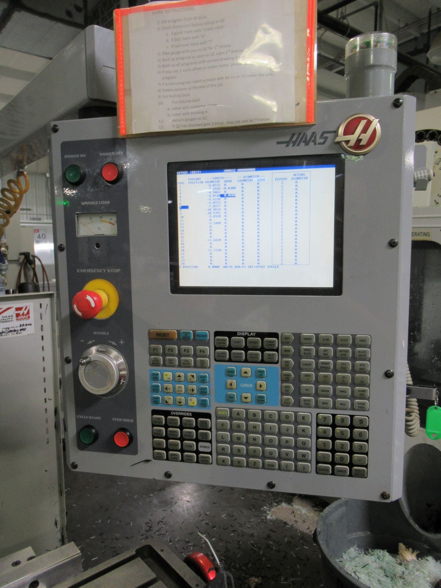 CNC TOOLROOM LATHE, HAAS MDL. TM1, new 2006, Haas CNC control, 47.75" x 10.75" table, 30" X-axis - Image 2 of 3