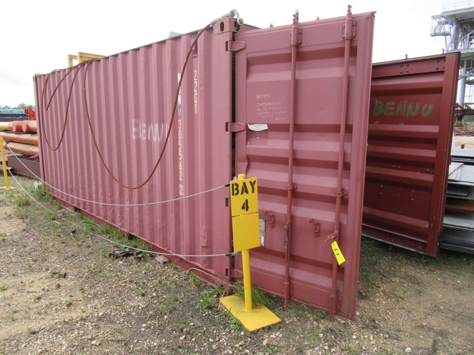 LOT CONSISTING OF: 20' Sea Container, w/contents including (4) 4-1/16" PLET.18 hub pressure cap