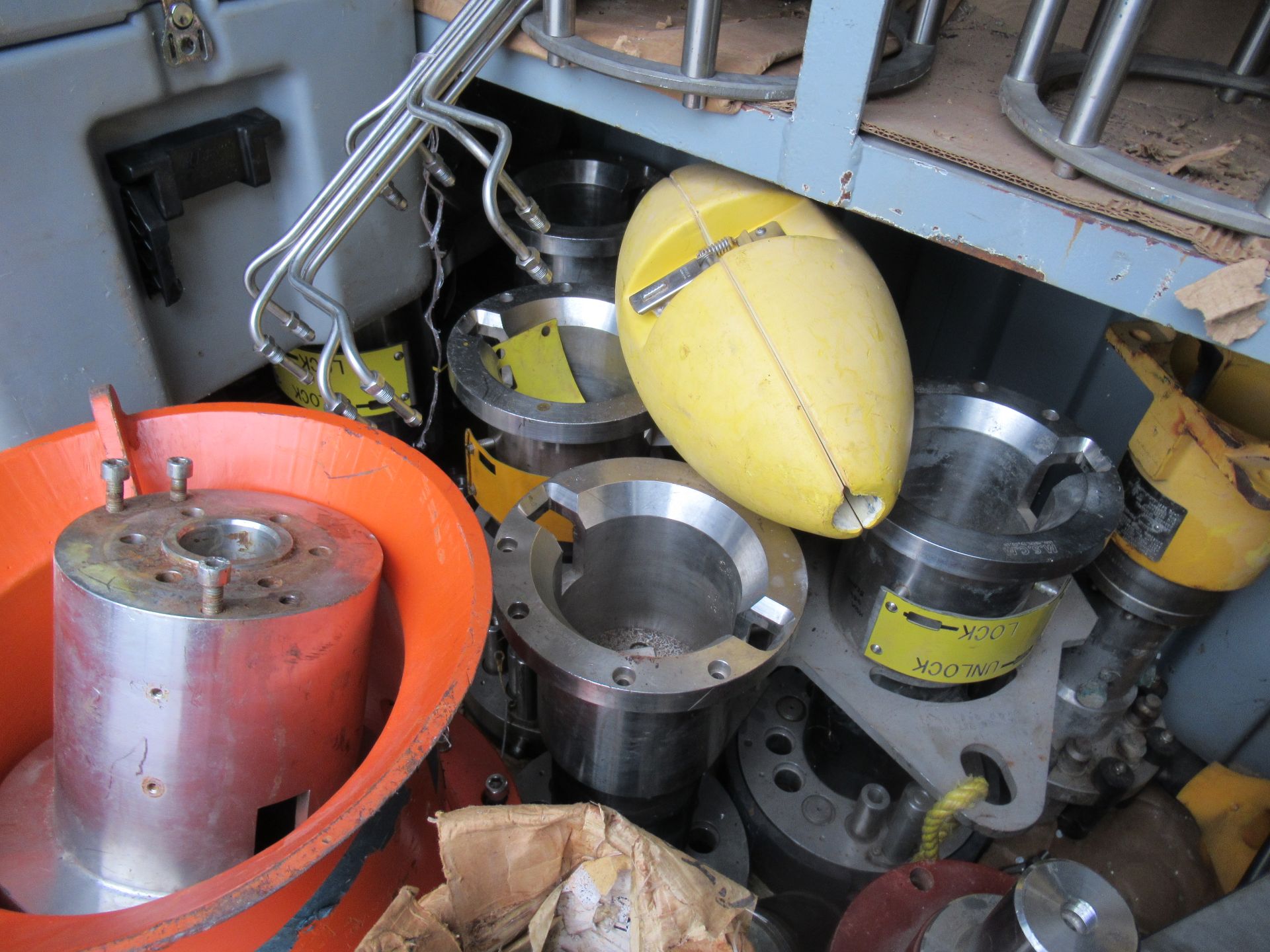 LOT CONSISTING OF 8’ X 4’ SEA CONTAINER AND CONTENTS, including subsea connectors and umbilical - Image 12 of 14