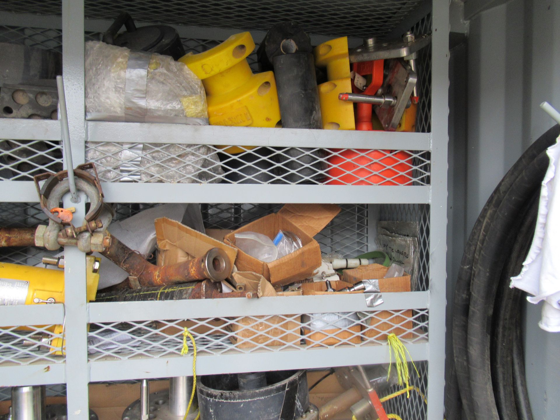 LOT CONSISTING OF 8’ X 4’ SEA CONTAINER AND CONTENTS, including subsea connectors and umbilical - Image 11 of 14
