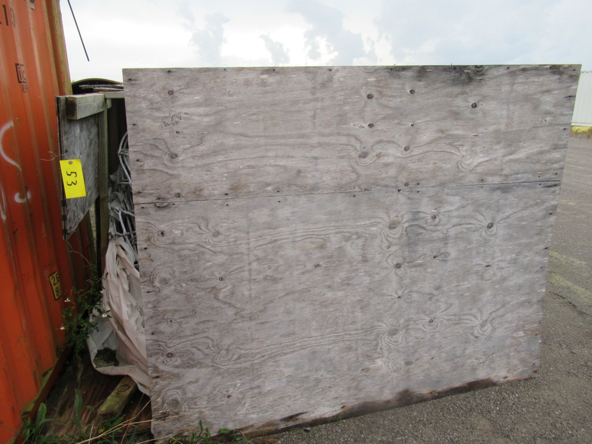 WOODEN CRATE, w/galvanized wire rope (Location 5: Gulf Island Fabrication, 567 Thompson Road, Houma,