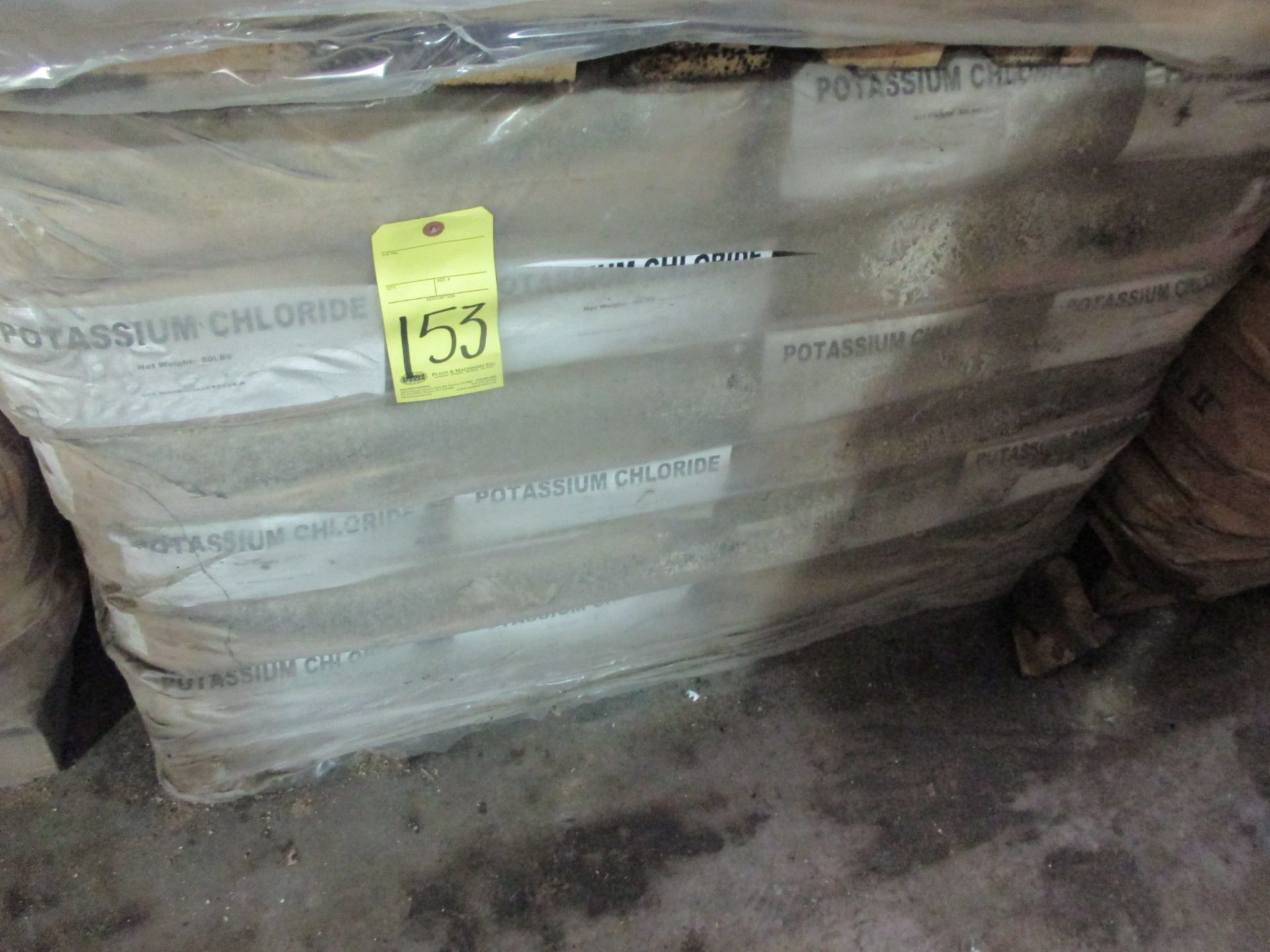 LOT OF POTASSIUM CHLORIDE (approx. (48) 50 lb. bags)