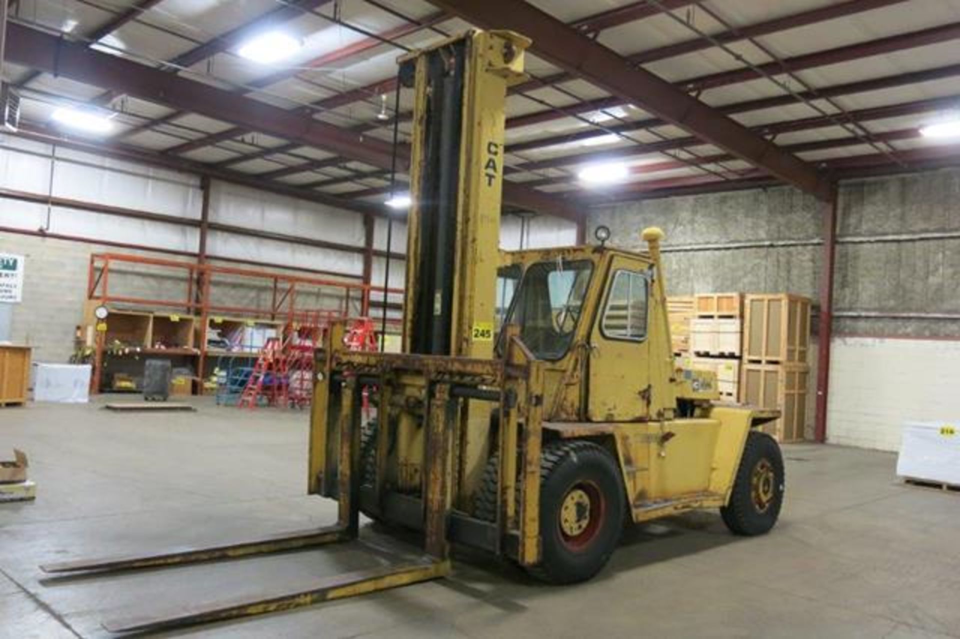 CATERPILLAR, V30, 30,000 LBS, 2 STAGE, DIESEL FORKLIFT, 218" MAXIMUM LIFT, S/N 25V00593