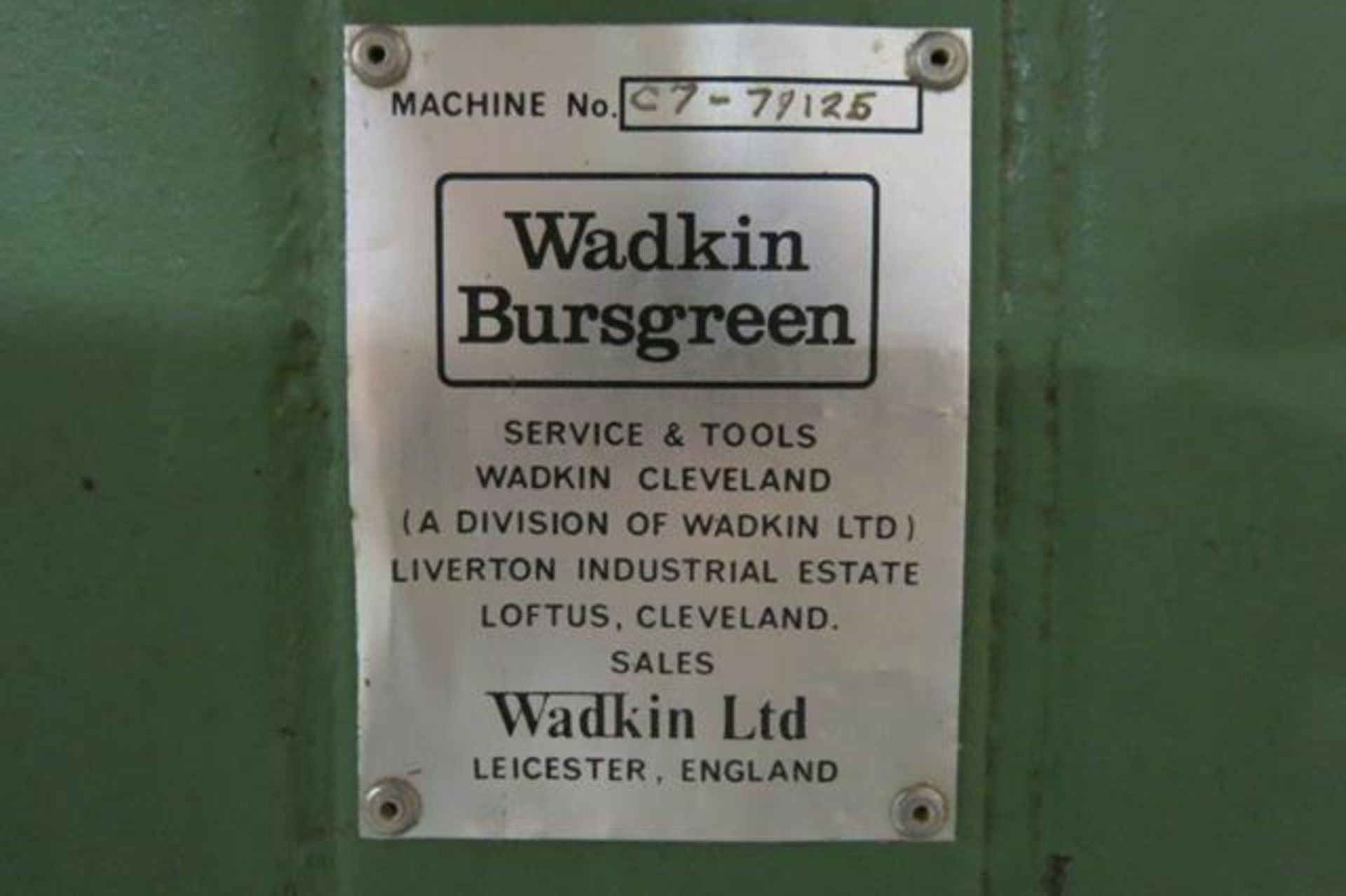 WADKIN BURSGREEN, C7, VERTICAL BAND SAW WITH DUST COLLECTOR (RIGGING - $125) - Image 3 of 6