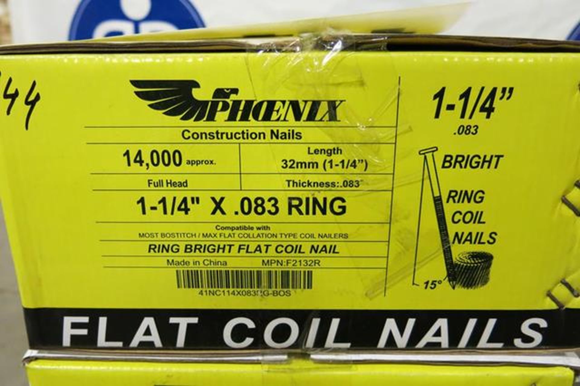 PHOENIX, 1.25" X 0.83 DIA, RING COIL NAILS, 1,400 APPROX. - NEW - Image 2 of 2