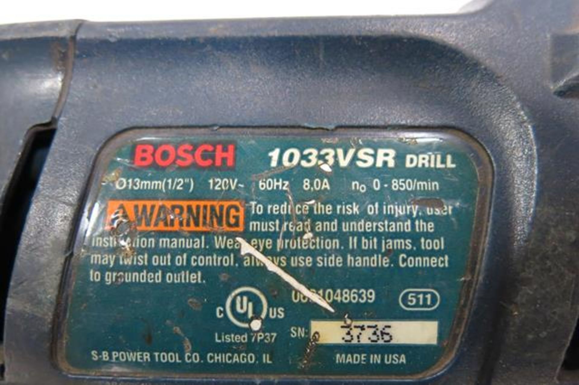 BOSCH, 1033VSR, 1/2", DRILL - Image 2 of 2