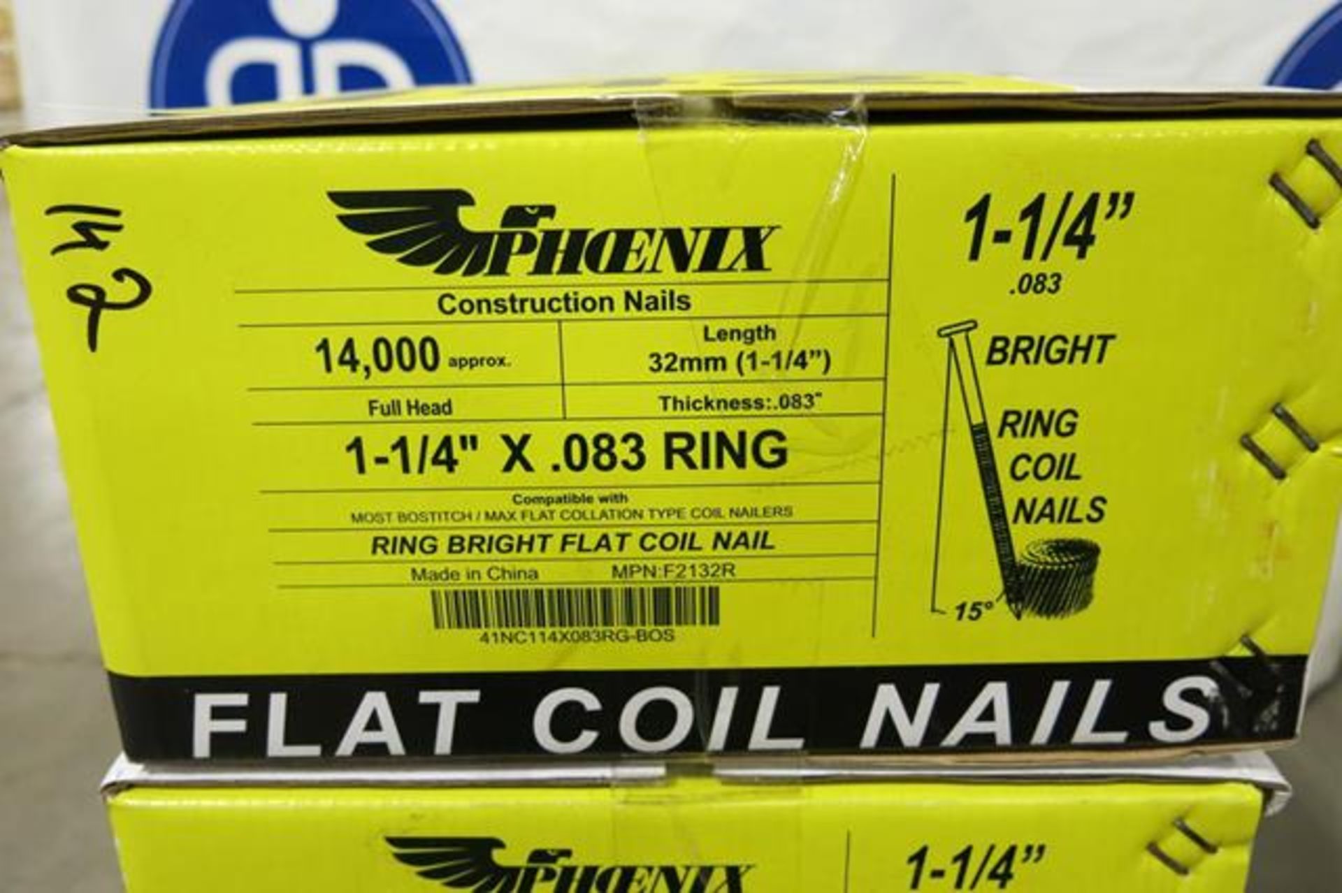 PHOENIX, 1.25" X 0.83 DIA, RING COIL NAILS, 1,400 APPROX. - NEW - Image 2 of 2