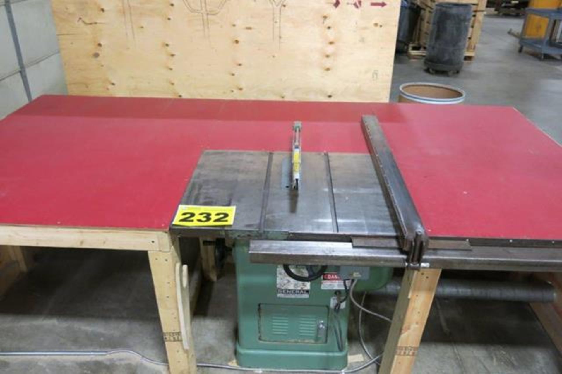 GENERAL, 350, TABLE SAW, S/N AD2714 WITH DUST COLLECTOR (RIGGING - $125)