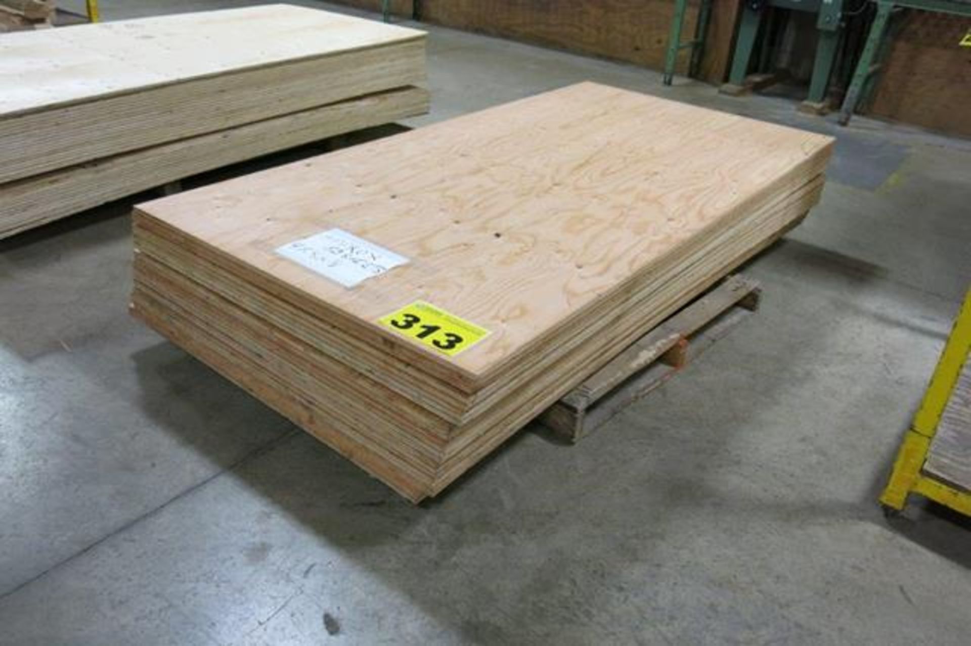 LOT OF 23 SHEETS (APPROX.) OF 4' X 8' X 3/8", PLYWOOD