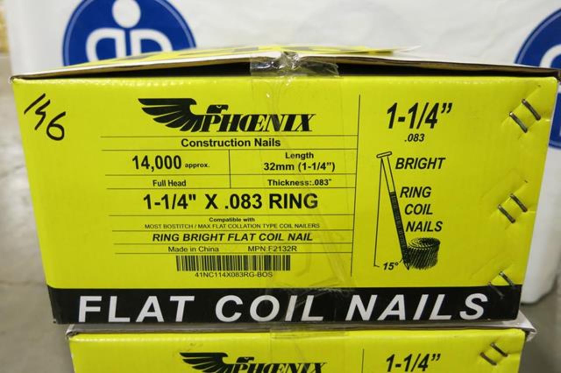 PHOENIX, 1.25" X 0.83 DIA, RING COIL NAILS, 1,400 APPROX. - NEW - Image 2 of 2