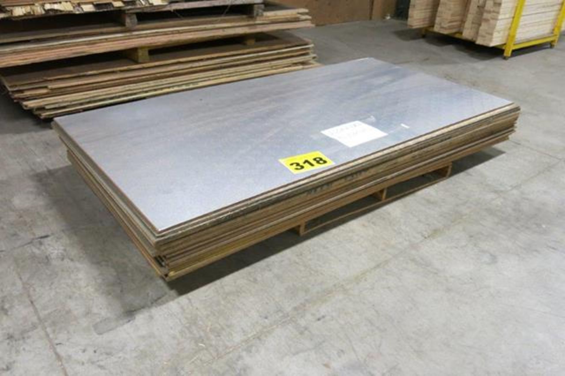 LOT OF COATED, 4' X 8', SHEETS OF COATED PLYWOOD