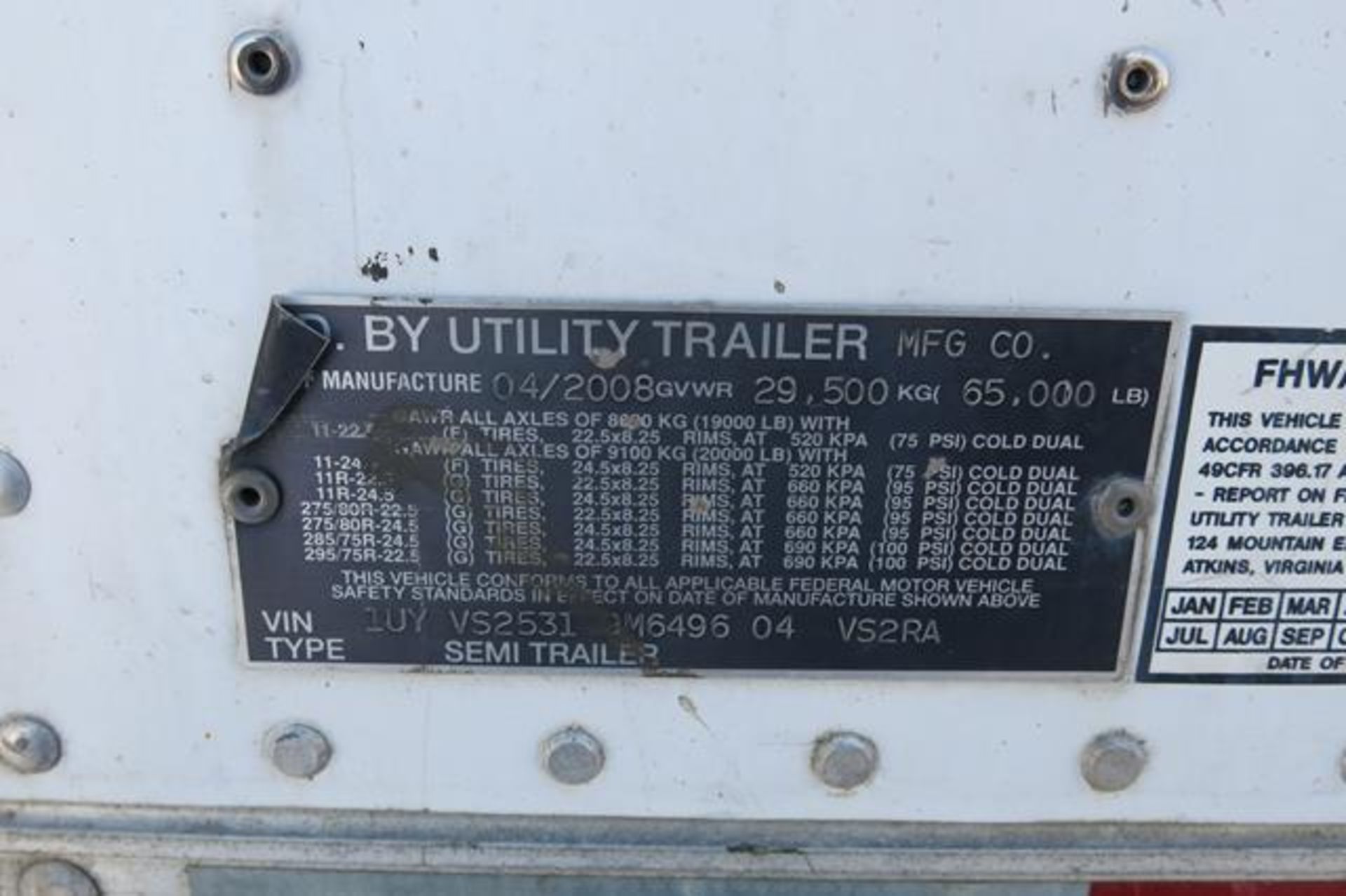 UTILITY, 3000R, 53' REFRIGERATED VAN REFRIGERATED VAN TRAILER, BARN DOORS, THERMO KING, REEFER - Image 10 of 10