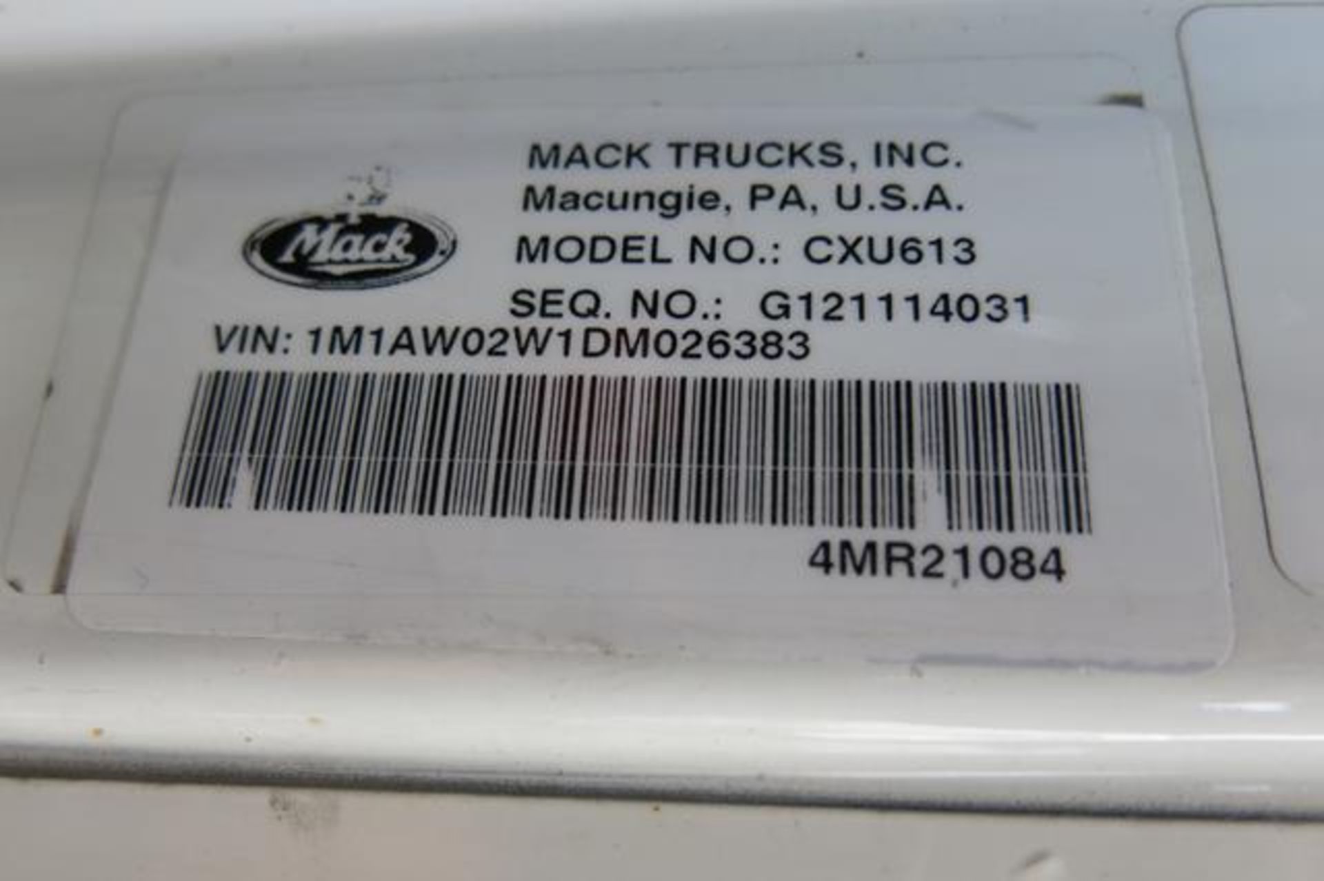 MACK, CXU613, TRUCK TRACTOR, DAY CAB, MACK MP7 DIESEL ENGINE, 10 SPEED MANUAL TRANSMISSION, 412, - Image 52 of 52