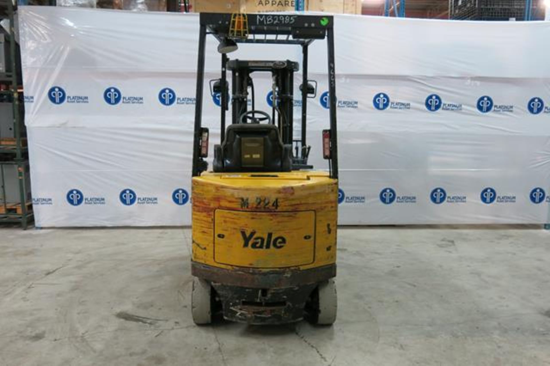 YALE, ERC050GHN48TE084, 5,000 LBS., 3 STAGE, 48V, BATTERY POWERED, FORKLIFT, SIDESHIFT, CHARGER, - Image 5 of 10