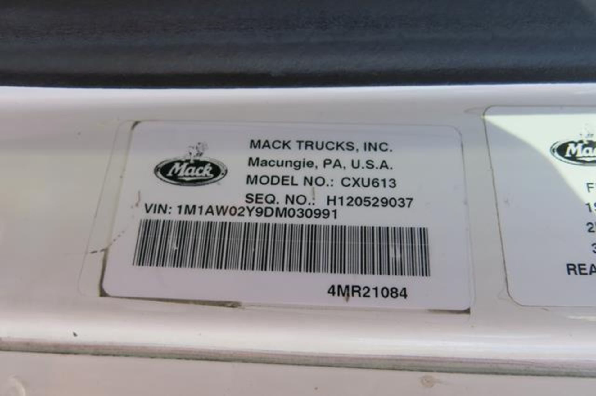 MACK, CXU613, TRUCK TRACTOR, DAY CAB, MACK MP7 DIESEL ENGINE, 10 SPEED MANUAL TRANSMISSION, 382, - Image 49 of 51