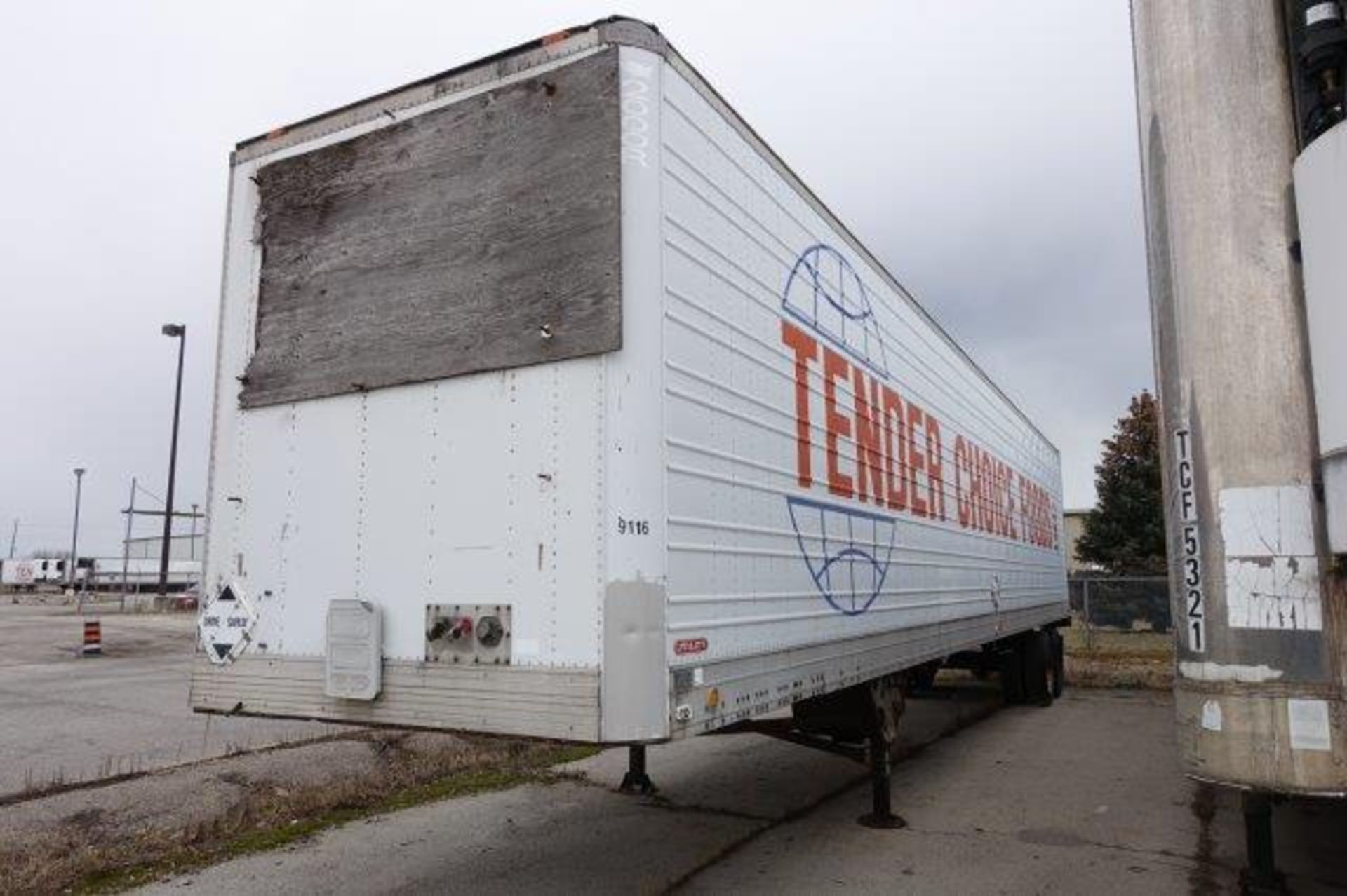 UTILITY, 3000R, 53' REFRIGERATED VAN TRAILER, BARN DOORS, 1987, (NO REEFER UNIT)