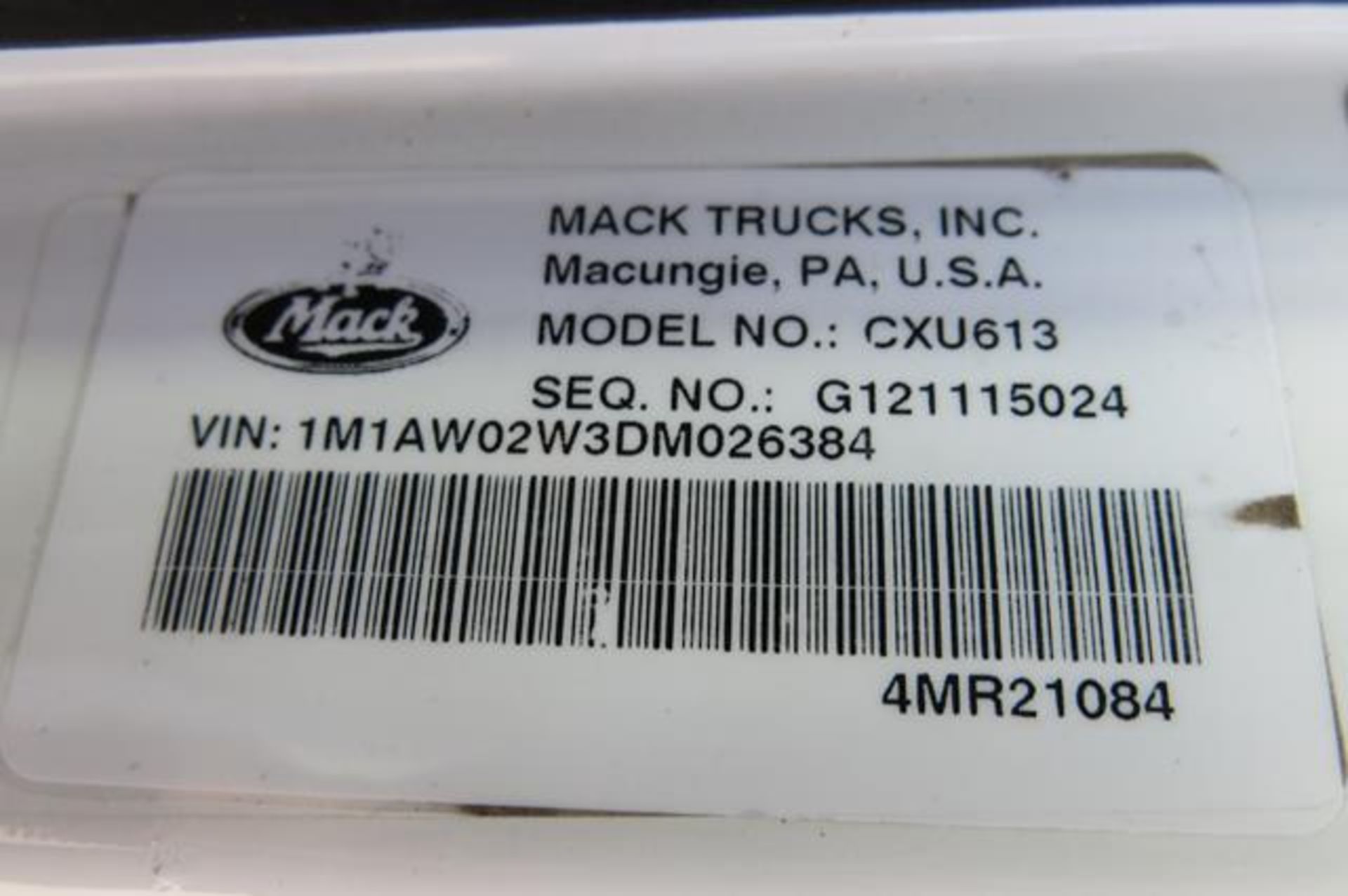 MACK, CXU613, TRUCK TRACTOR, DAY CAB, MACK MP7 DIESEL ENGINE, 10 SPEED MANUAL TRANSMISSION, 382, - Image 51 of 51