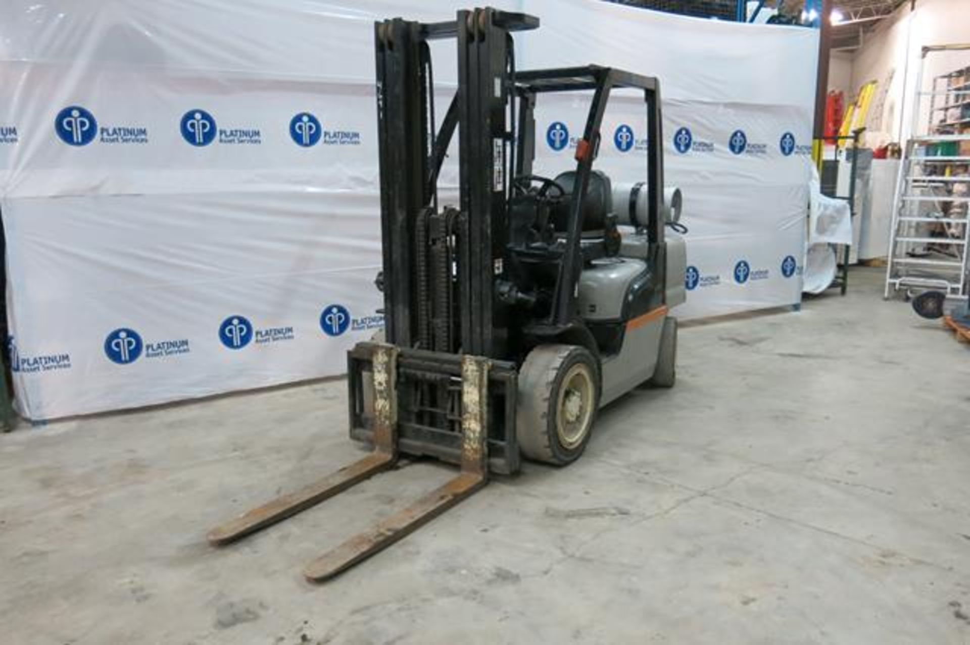 NISSAN, MUG1F2A30LV, 6,000 LBS., 3 STAGE, LPG FORKLIFT, SIDESHIFT, 11,093 HOURS, 2009, S/N UG1F2-