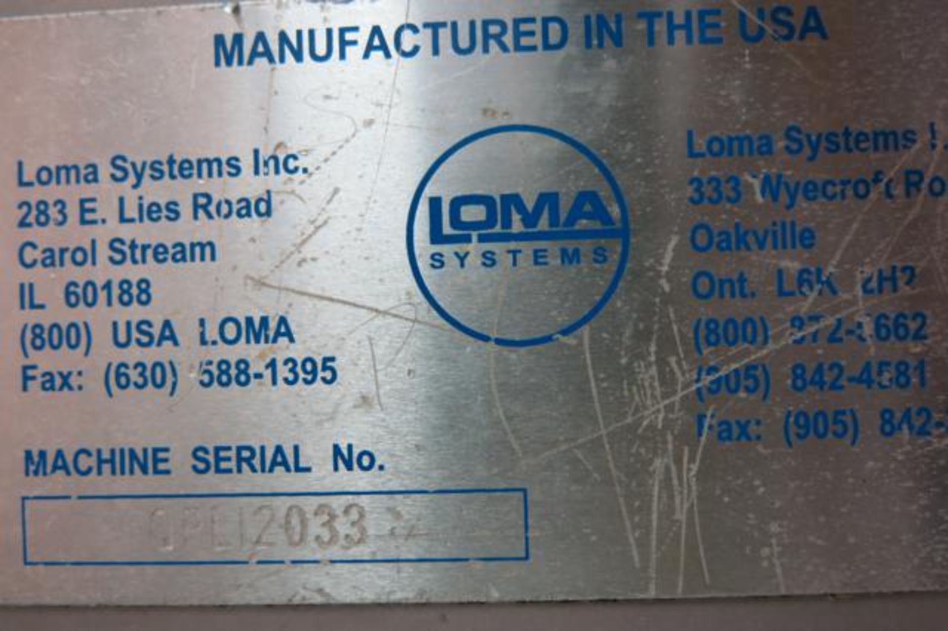 LOMA, IQ2, STAINLESS STEEL, PIPELINE, METAL DETECTOR, 4", 2003, S/N QP12033 - Image 11 of 11