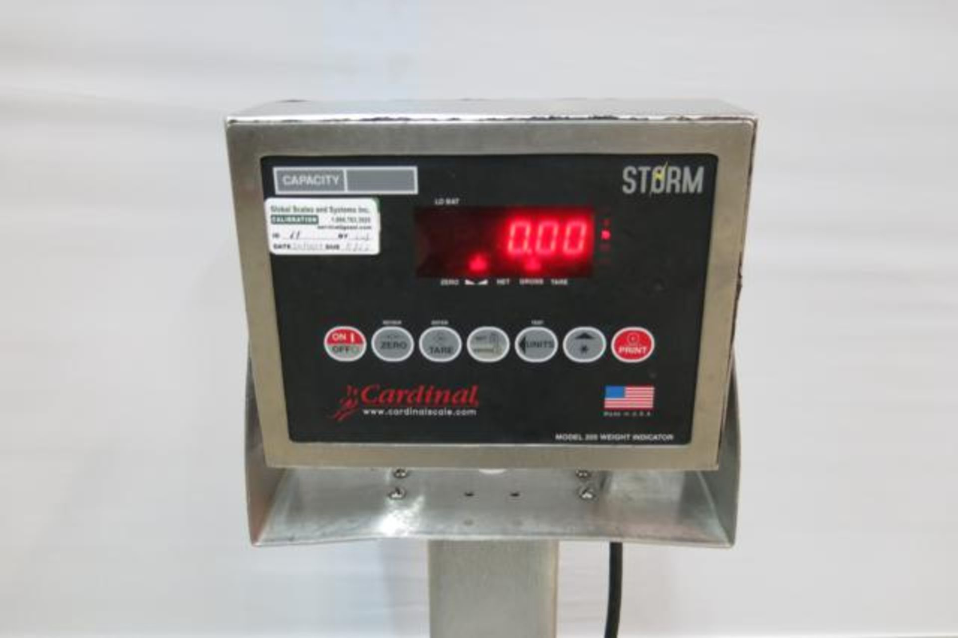 CARDINAL, STORM, TABLE TOP, STAINLESS STEEL, SCALE WITH CARDINAL, 205, WEIGHT INDICATOR - Image 2 of 3