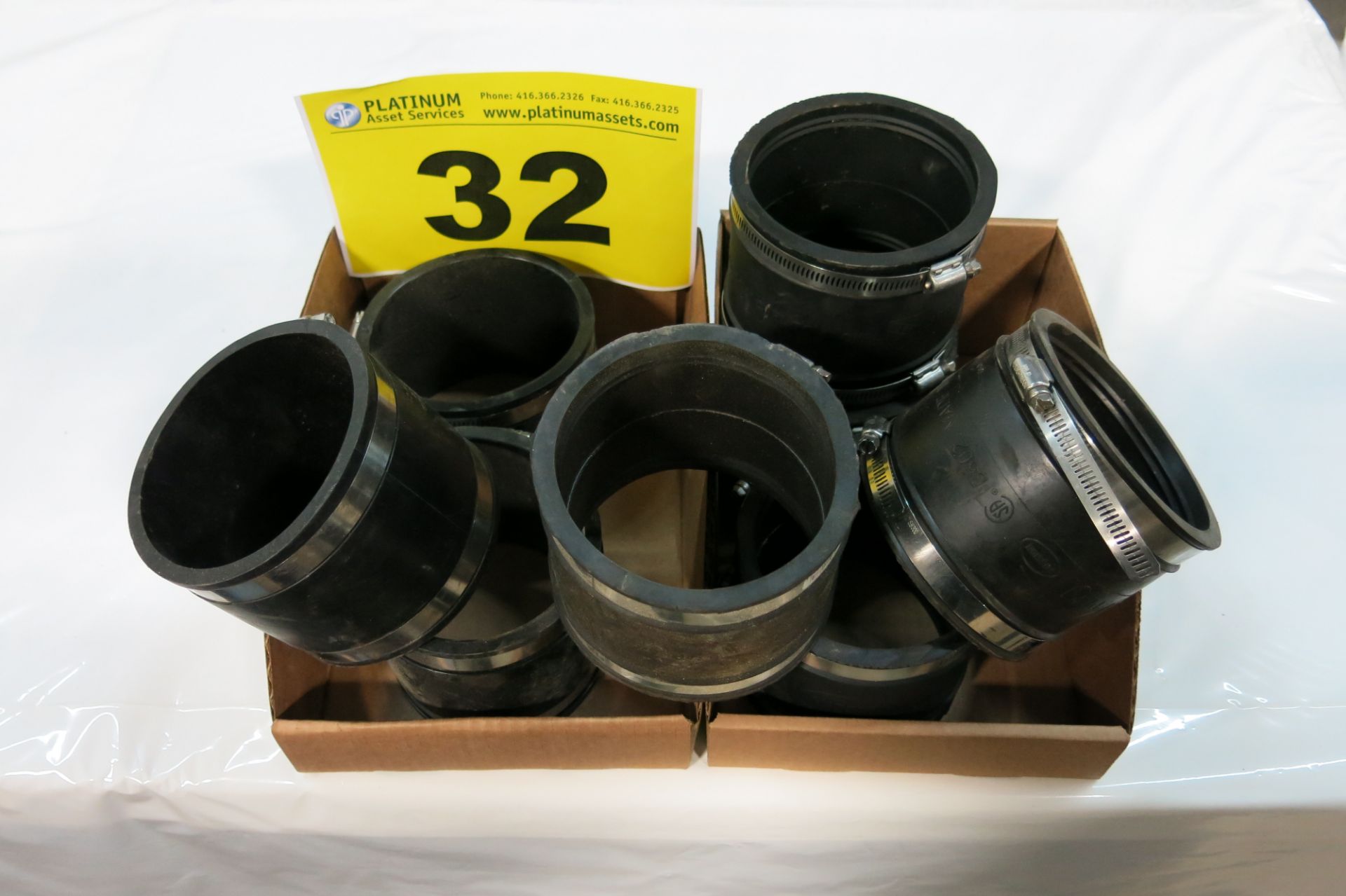 LOT OF RUBBER 4" COUPLINGS - NEW (LOCATED IN SCARBOROUGH)