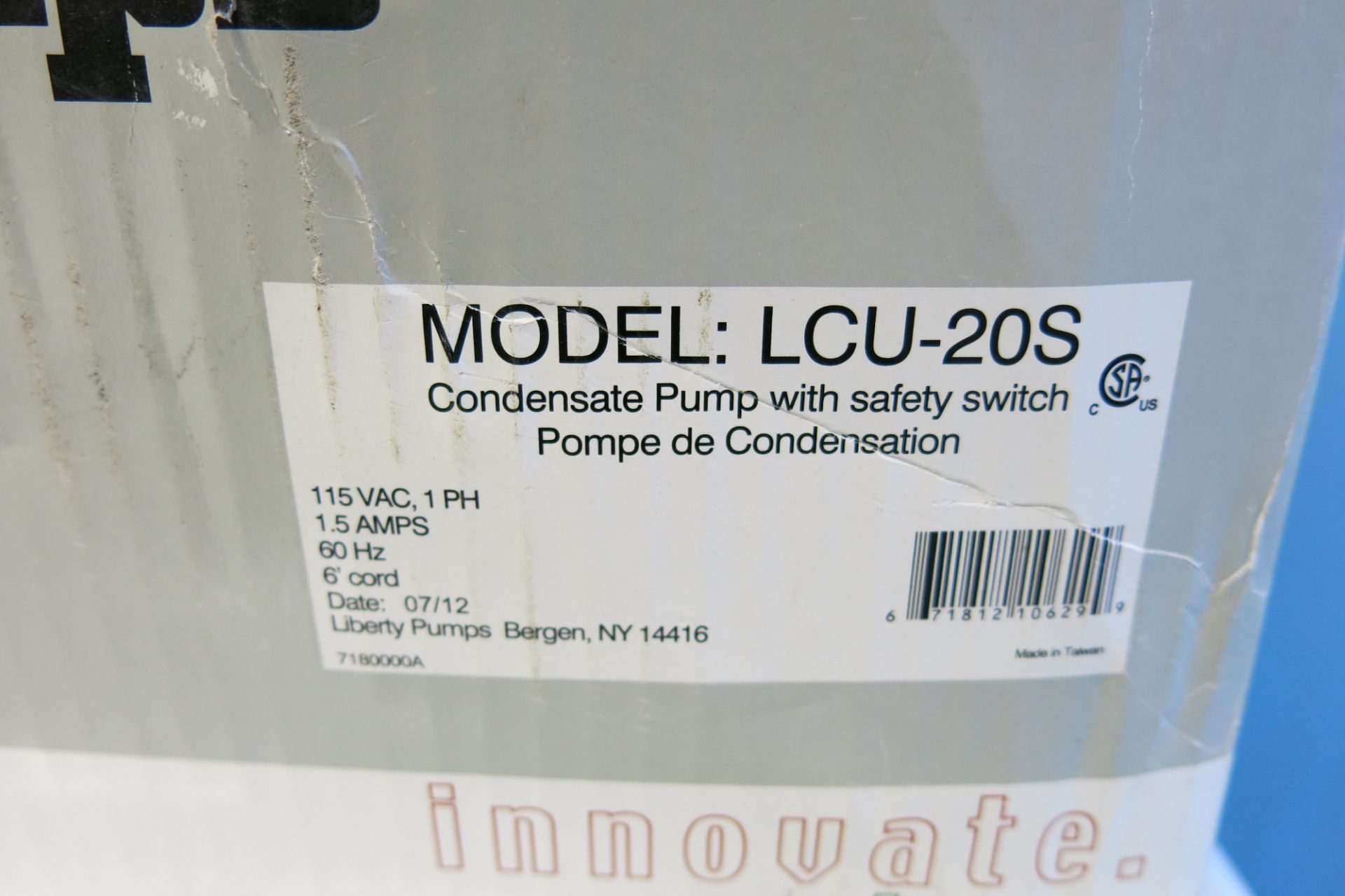 LIBERTY PUMPS, LCU-20S, FULLY AUTOMATIC, CONDENSATE PUMP, 115 VOLT -NEW (LOCATED IN MISSISSAUGA) - Image 3 of 3
