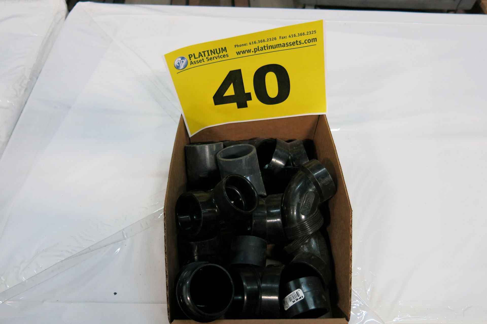 LOT OF ASSORTED ABS PIPE FITTINGS - NEW (LOCATED IN SCARBOROUGH)